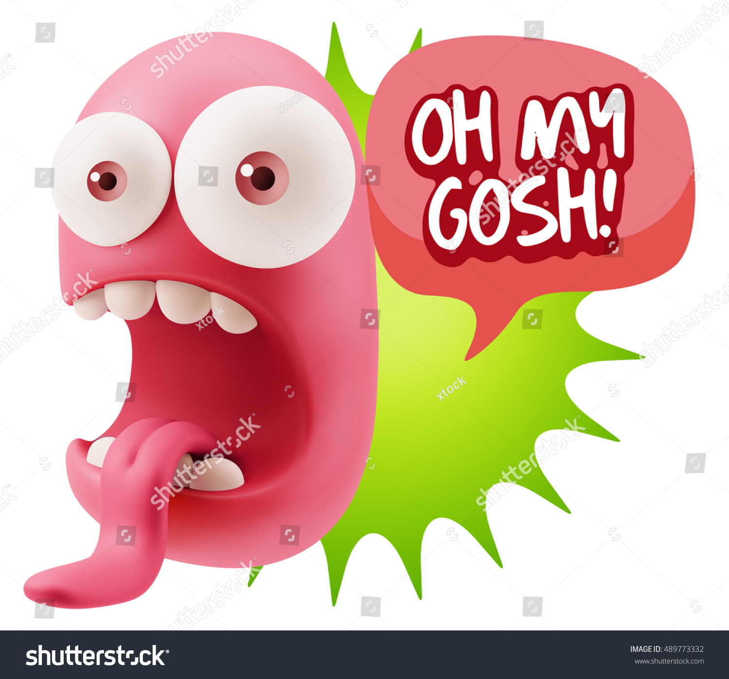3d Rendering Surprise Character Face Emoticon Stock Illustration 3d Rendering Surprise Character Face Emoticon Stock Illustration