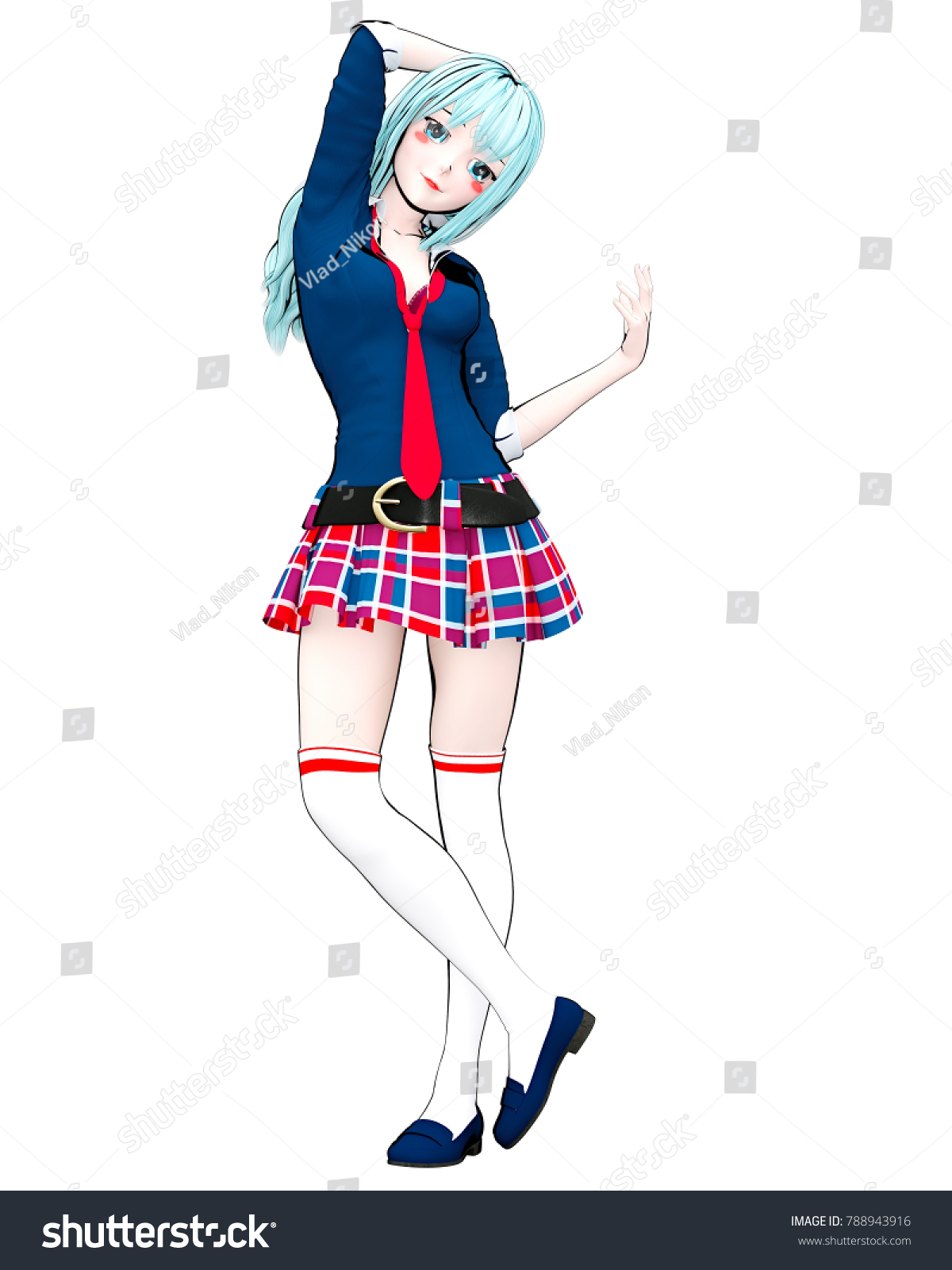 3d Sexy Anime Doll Japanese Anime Stock Illustration 788943916 3660