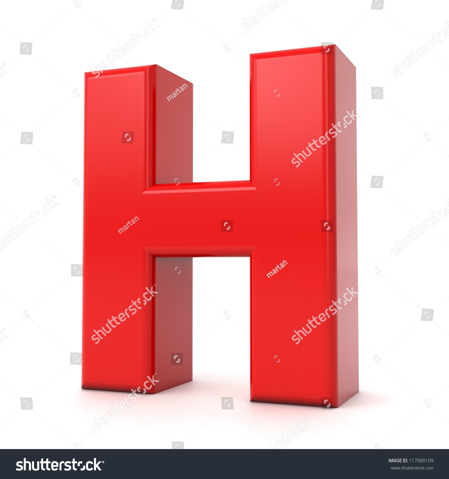 3d Shiny Red Letter Collection - H Stock Photo 117000109 : Shutterstock