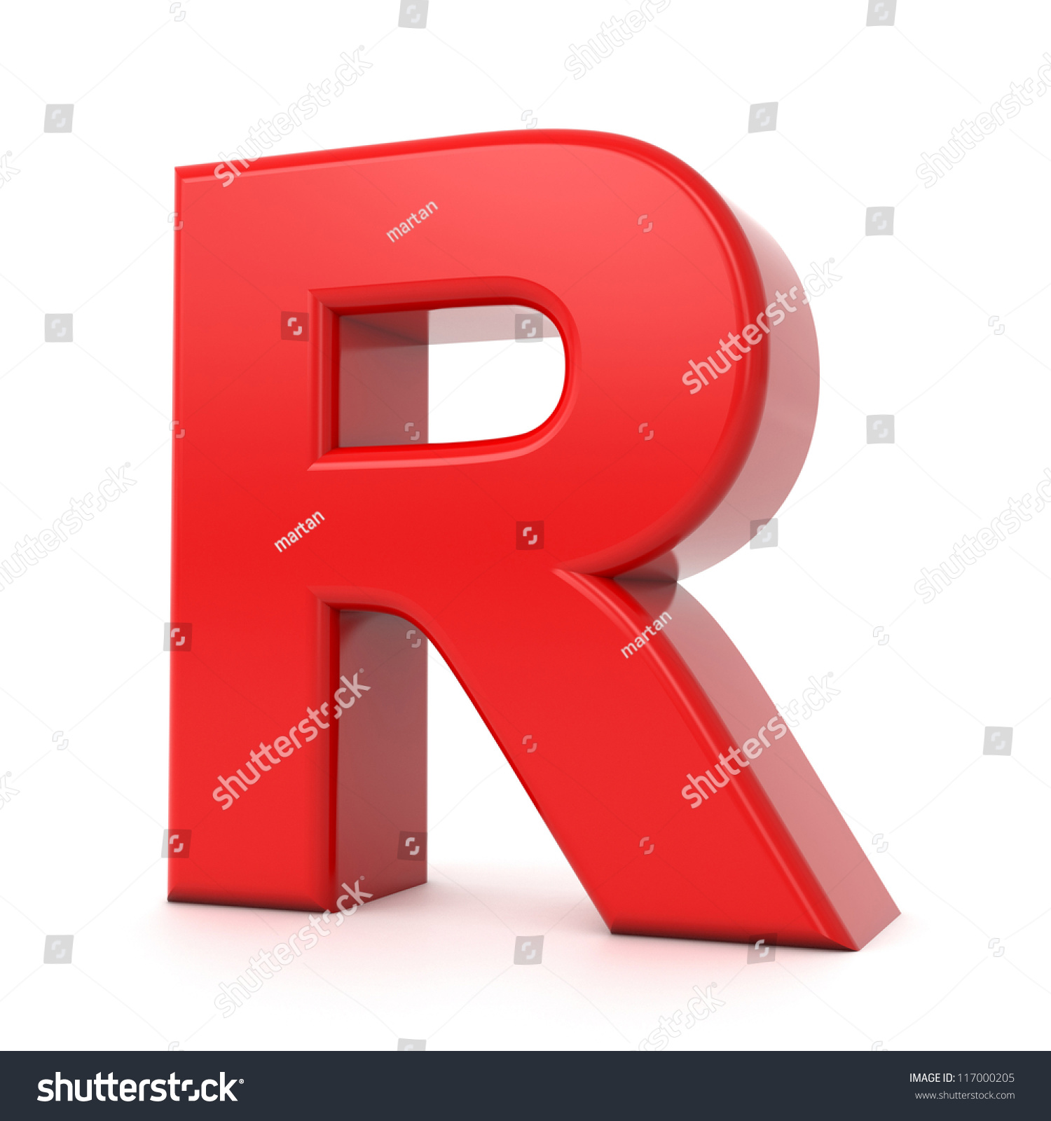 3d Shiny Red Letter Collection R Stock Illustration 117000205 ...