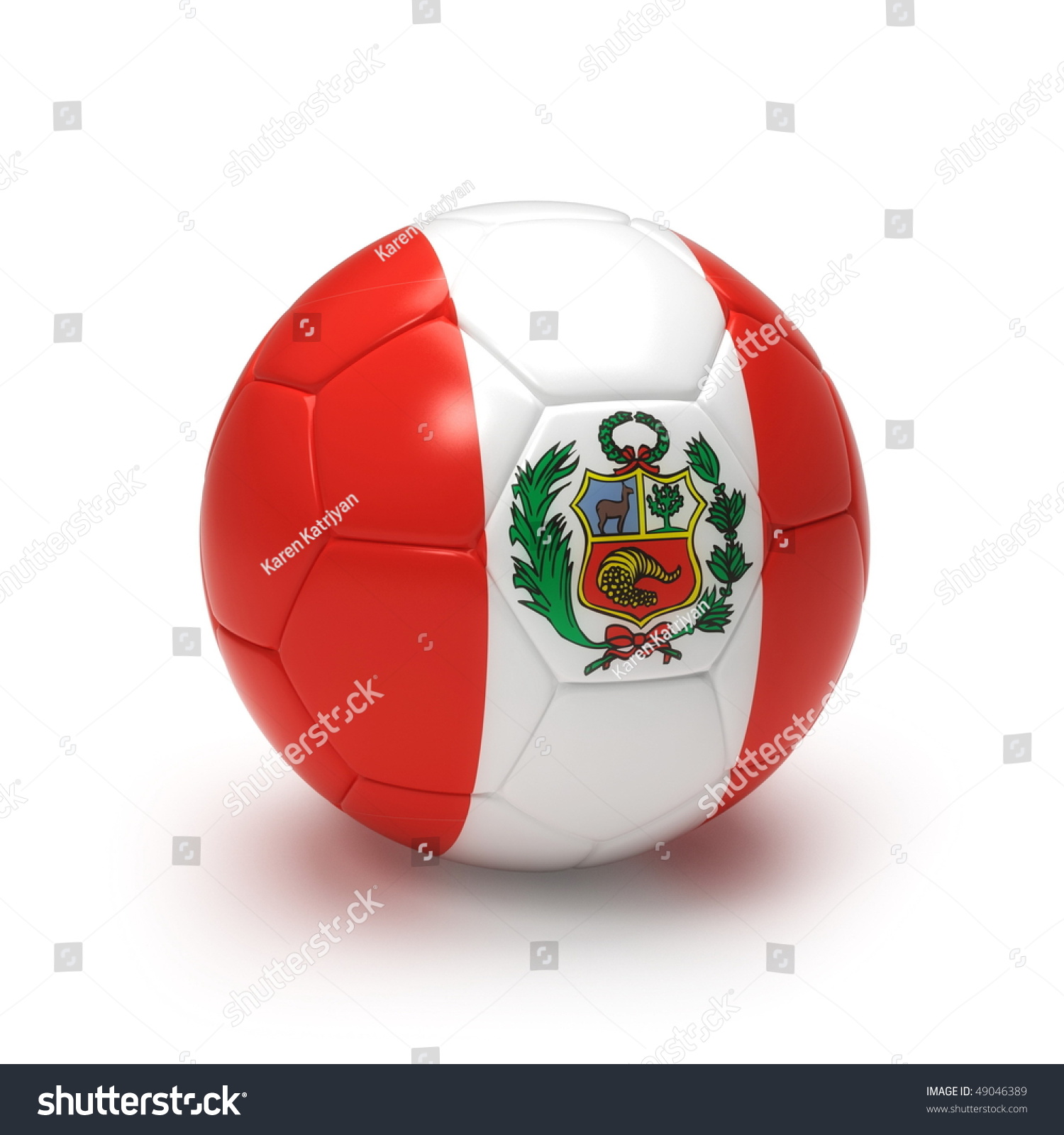 3d Soccer Ball Peru Flag World Stock Illustration 49046389 - Shutterstock