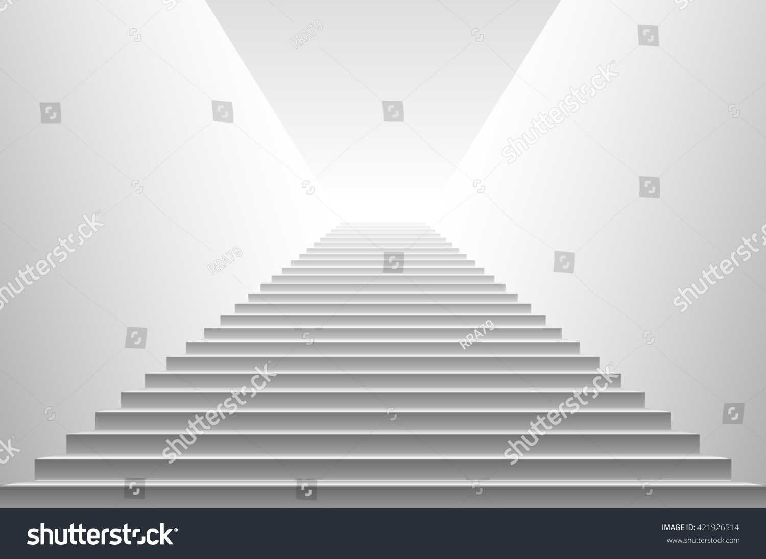 3d Stairs Isolated On White Background Stock Illustration 421926514