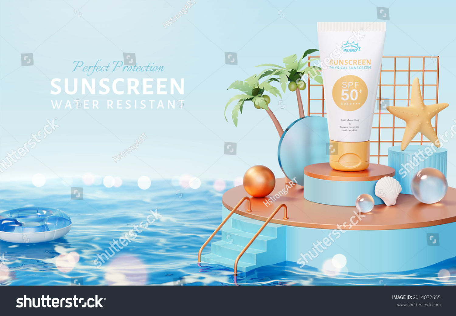 3d Tubes Displayed On Round Podium Stock Illustration 2014072655 ...