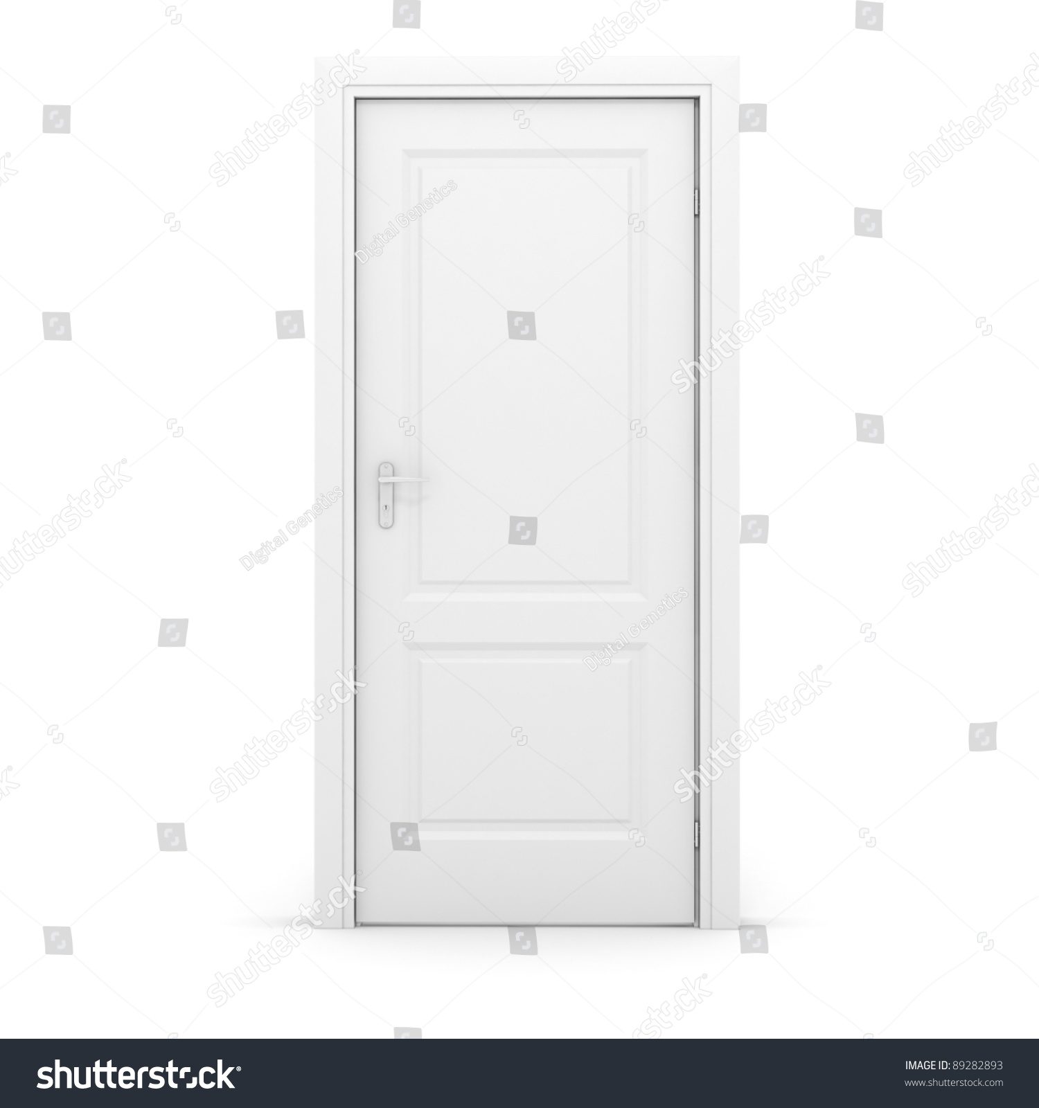 3d White Door On White Background Stock Photo 89282893 : Shutterstock