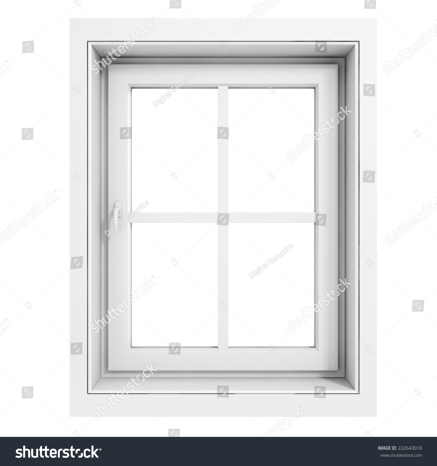 3d Window Frame On White Background Stock Illustration 222643018 ...