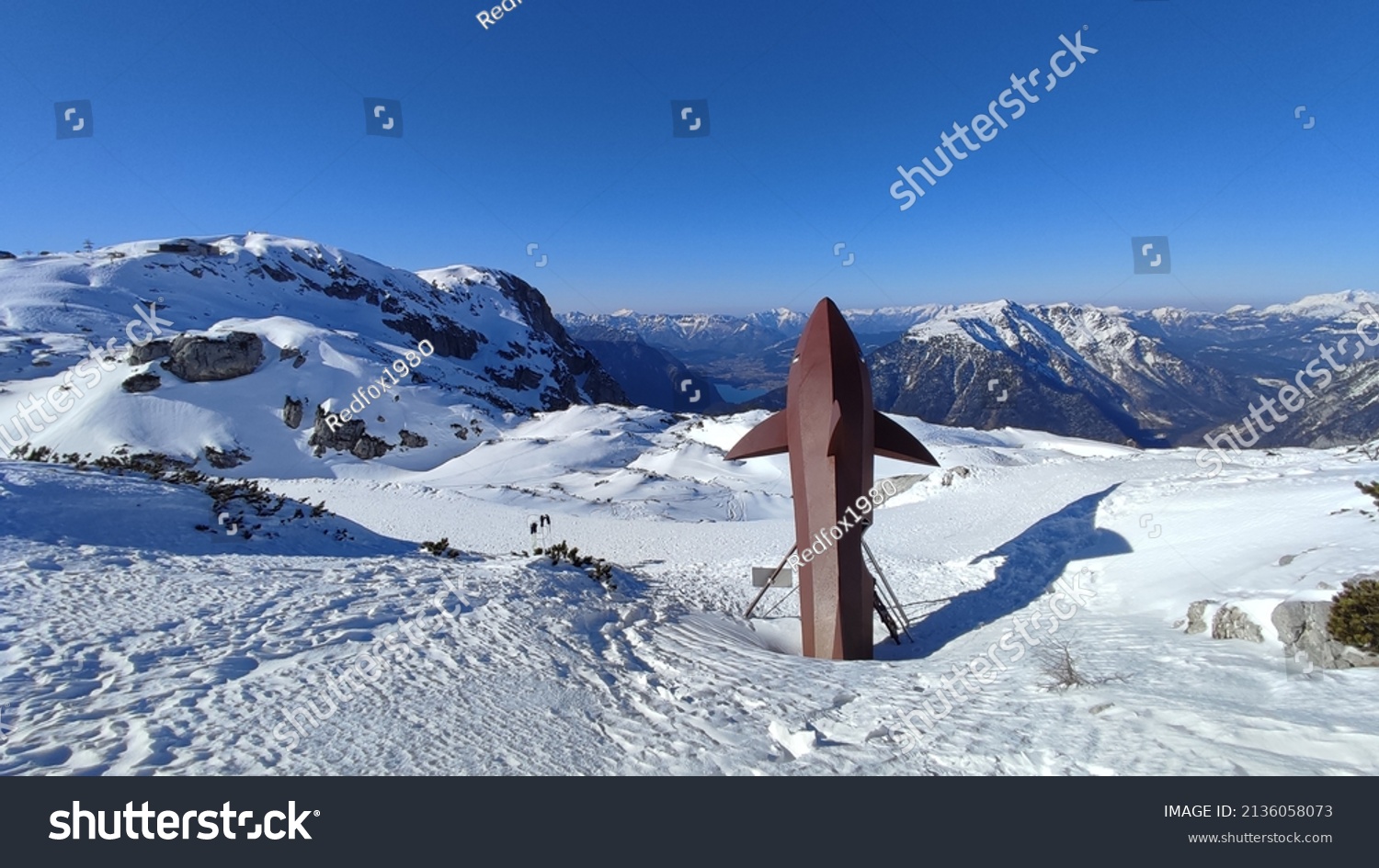 Dachstein Hai Mount Dachstein Shark Metal Stock Photo 2136058073 ...