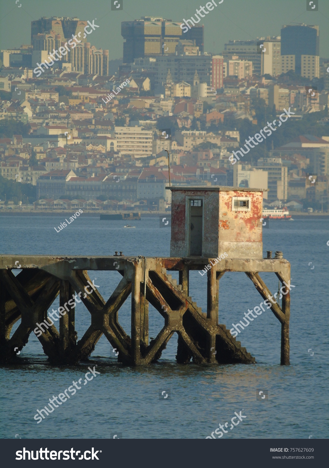 Detail Old River Pontoon Tagus River Stock Photo Edit Now 757627609