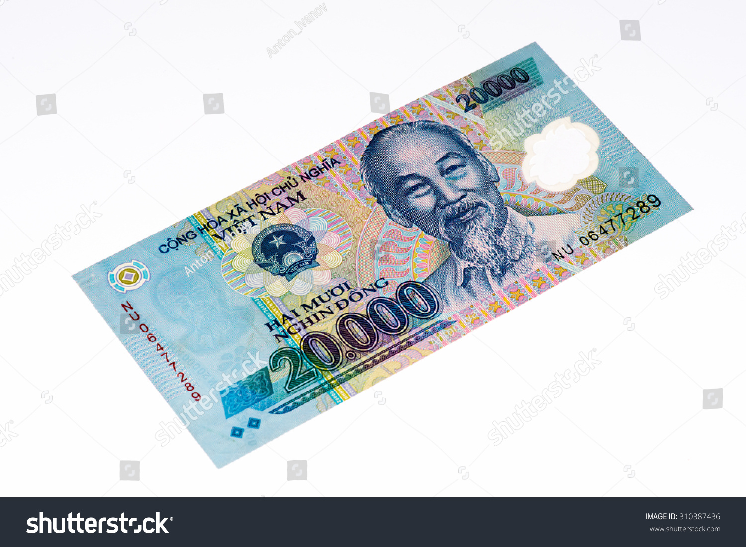 20000 Dong Bank Note Vietnam Dong Stock Photo (Edit Now) 310387436