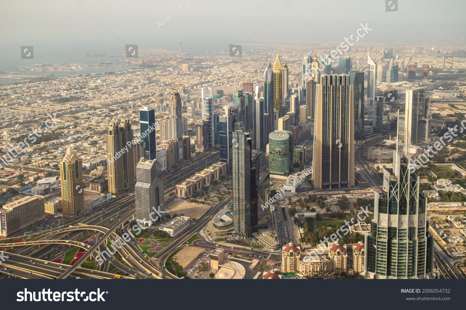 2032020 Dubai Uae Panoramic View Dubai Stock Photo 2006054732 ...