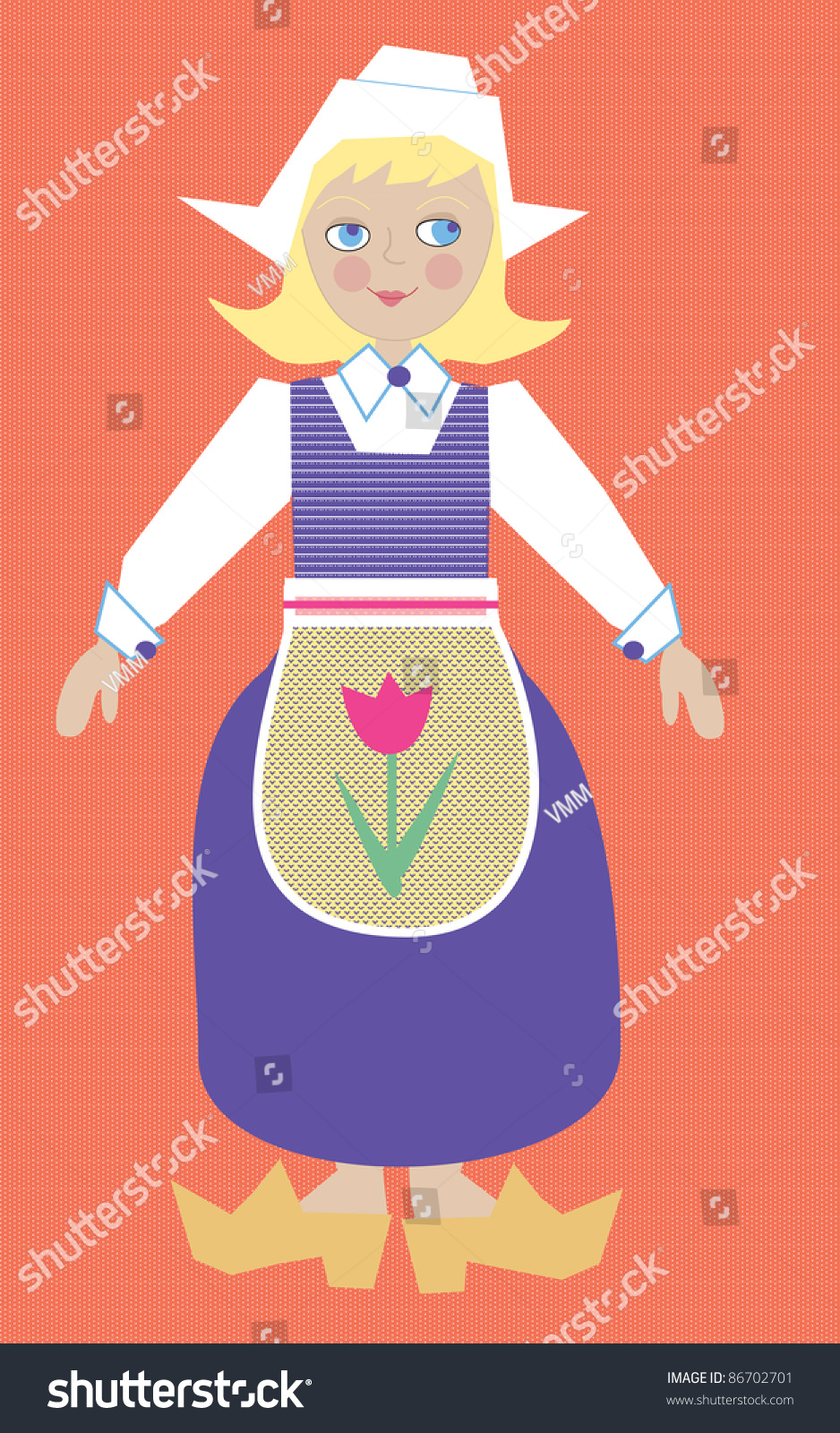 Dutch Girl Paper Doll Stock Photo 86702701 : Shutterstock