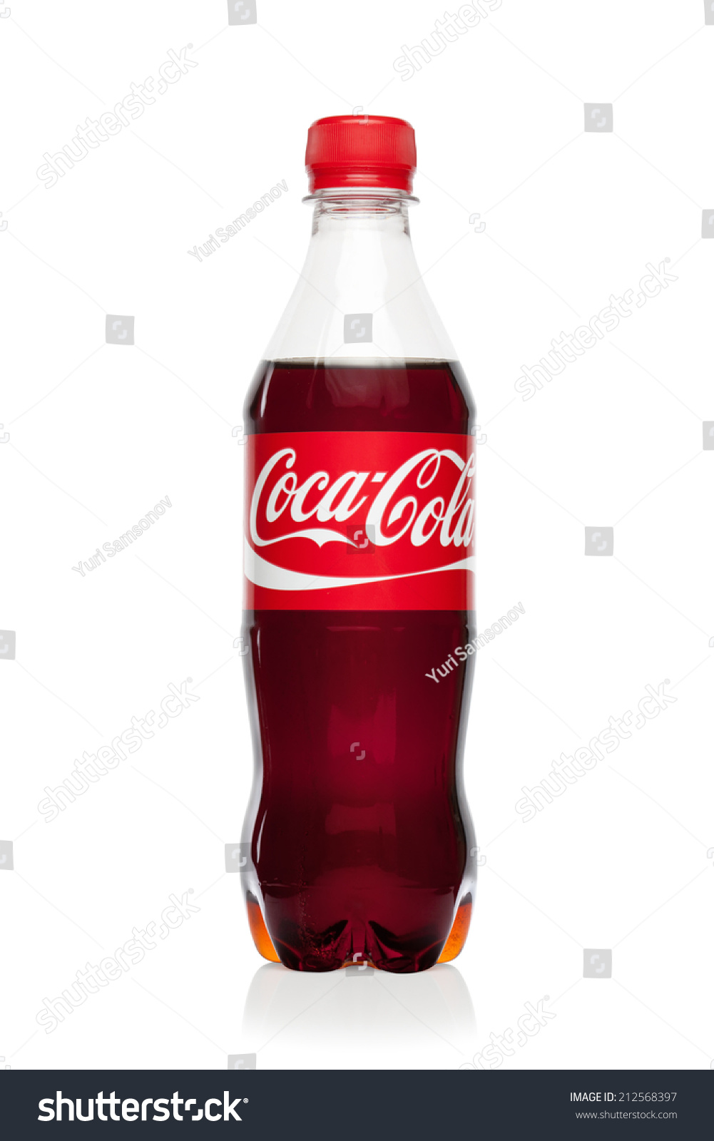 Estonia - August 16, 2014. Coca-Cola Drink Bottle, Isolated On The ...