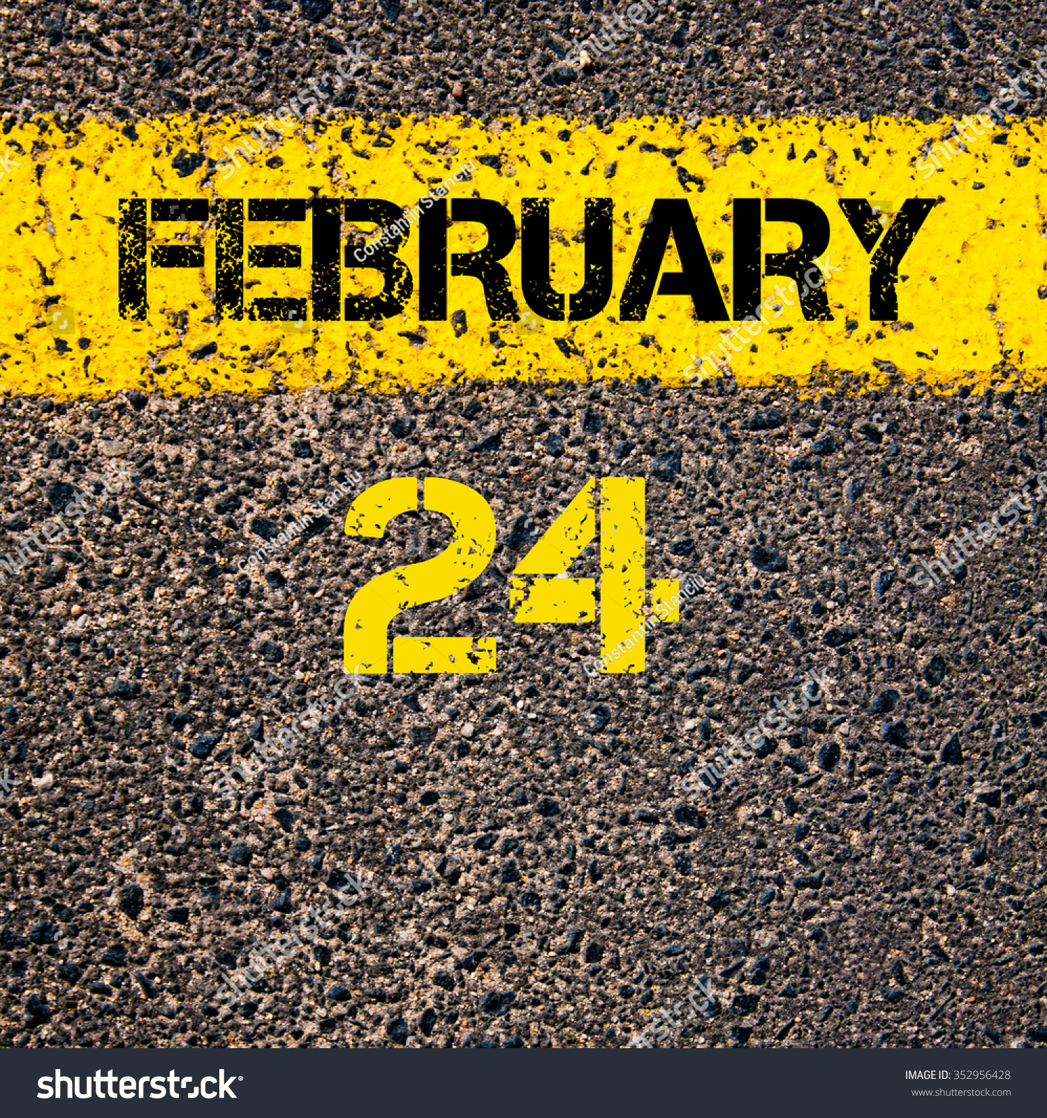 24 February Calendar Day Written Over Stock Photo 352956428 Shutterstock