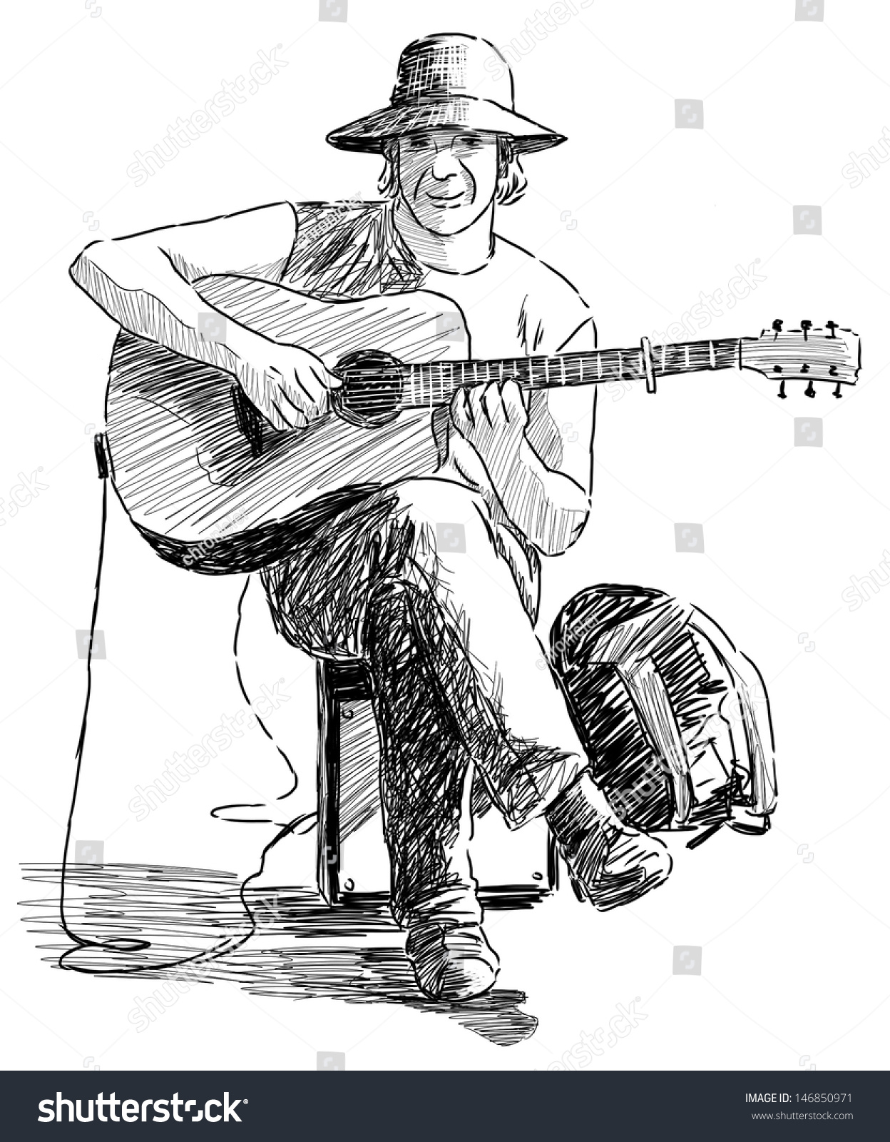 Guitarist Stock Illustration 146850971 | Shutterstock