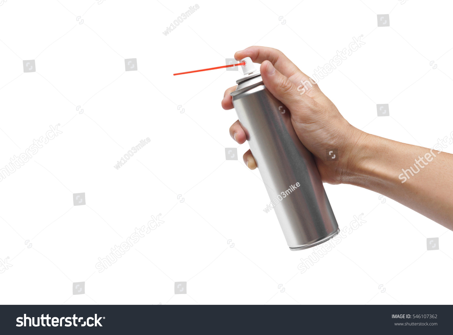 Hand Holding Lubrication Spray Can Stock Photo (Edit Now) 546107362