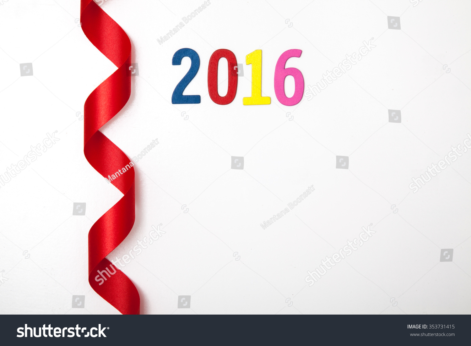 2016 Happy New Year On White Background Stock Photo 353731415 : Shutterstock