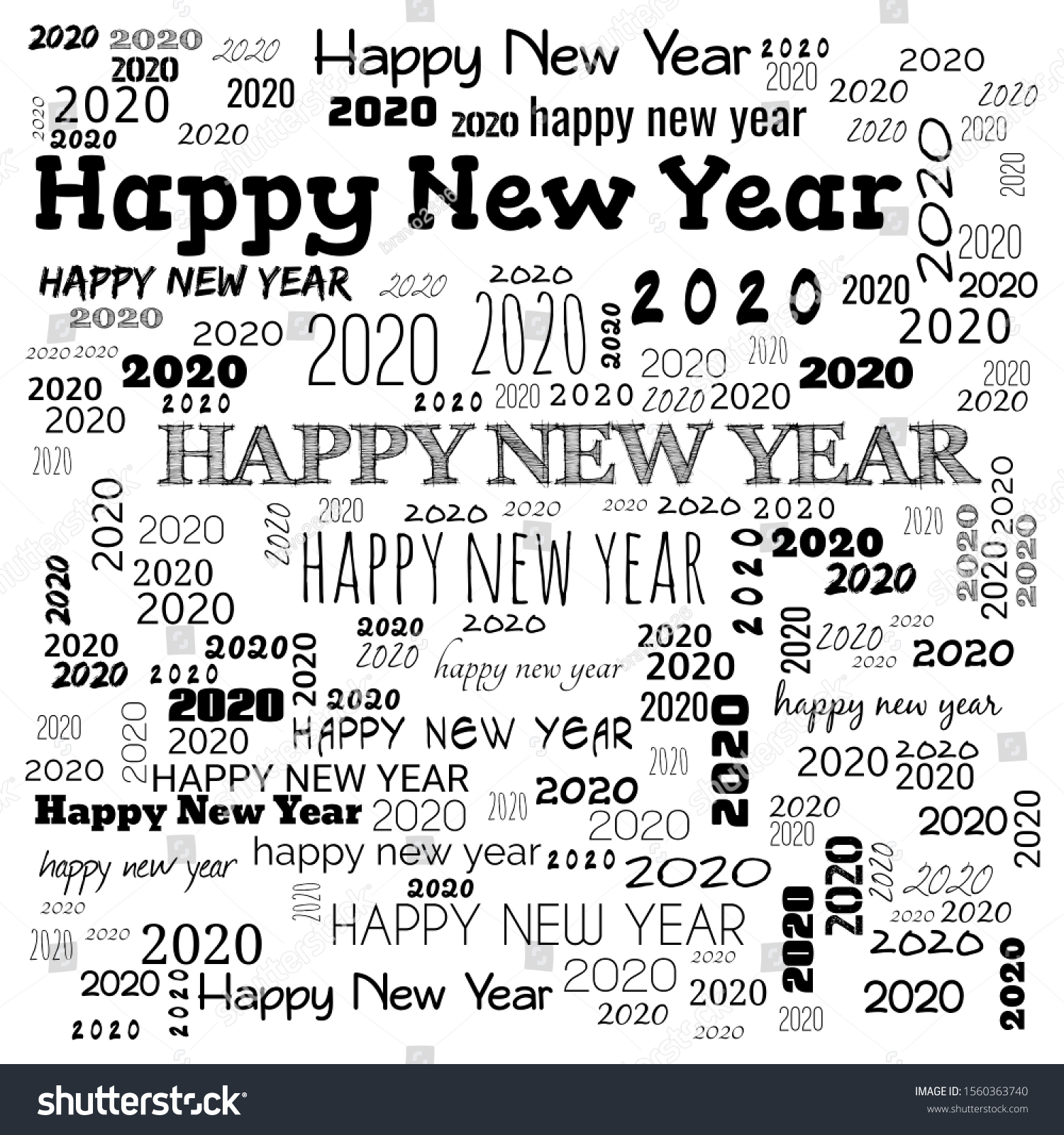 2020 Happy New Year Word Cloud Stock Illustration 1560363740 Shutterstock 2020 Happy New Year Word Cloud Stock Illustration 1560363740 Shutterstock