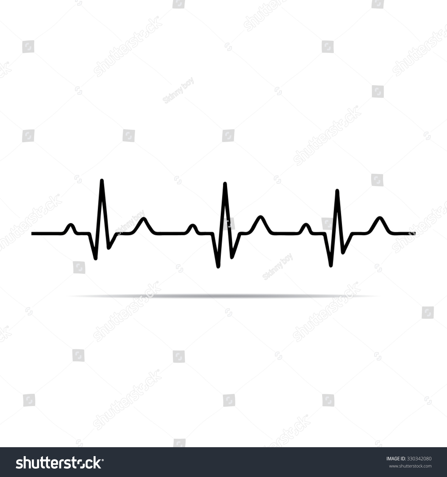 Illustration Heart Rhythm Ekg Stock Illustration 330342080 - Shutterstock