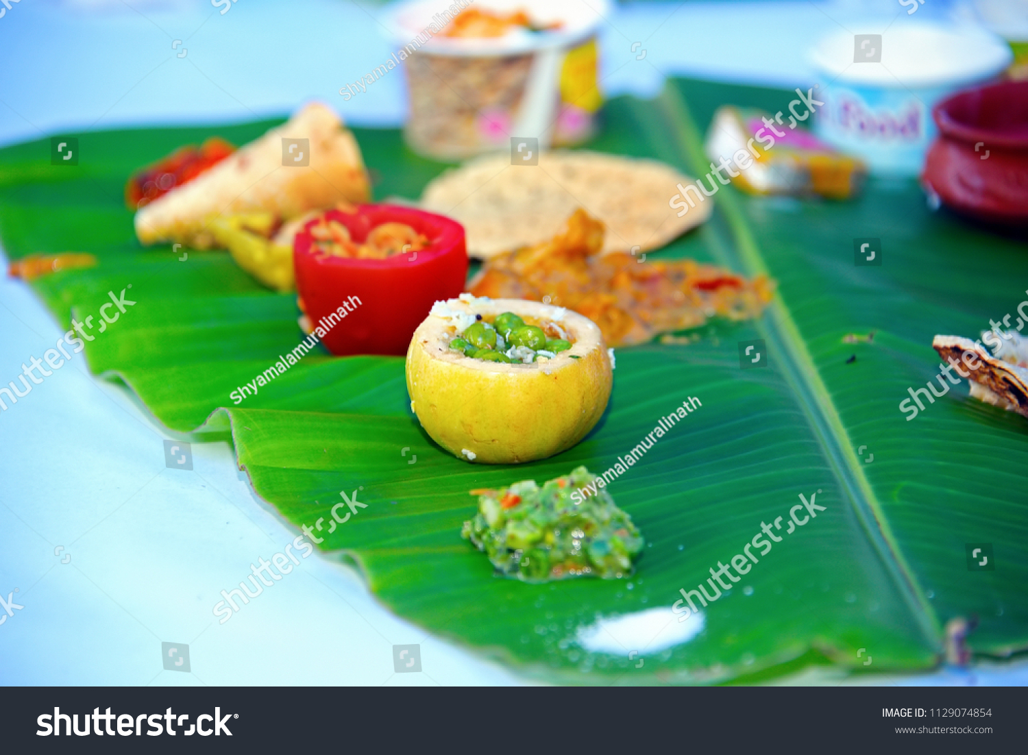 Indian Traditional Wedding Snacks Stock Photo 1129074854 