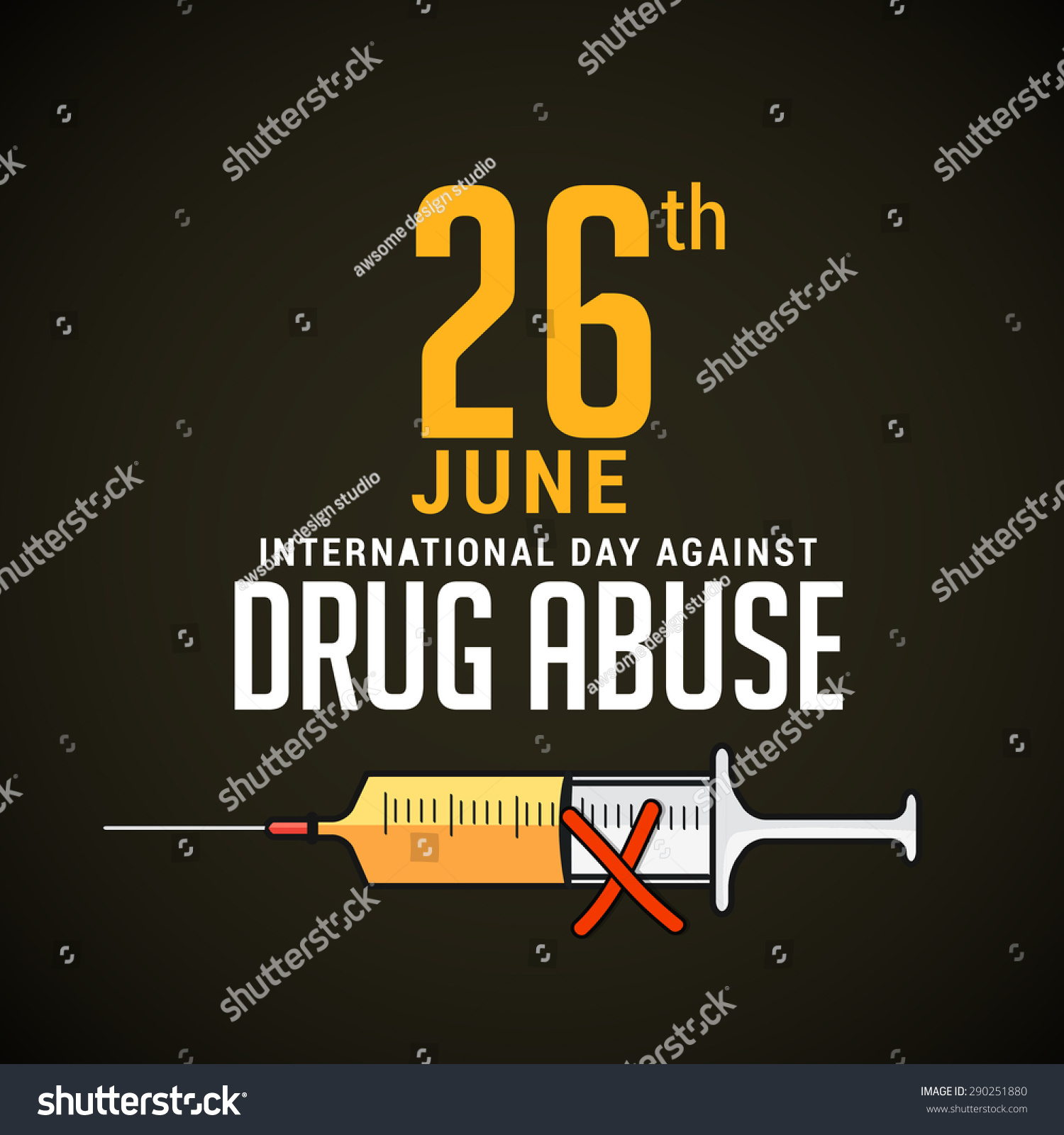 International Day Against Drug Abuse Stock Illustration 290251880 ...