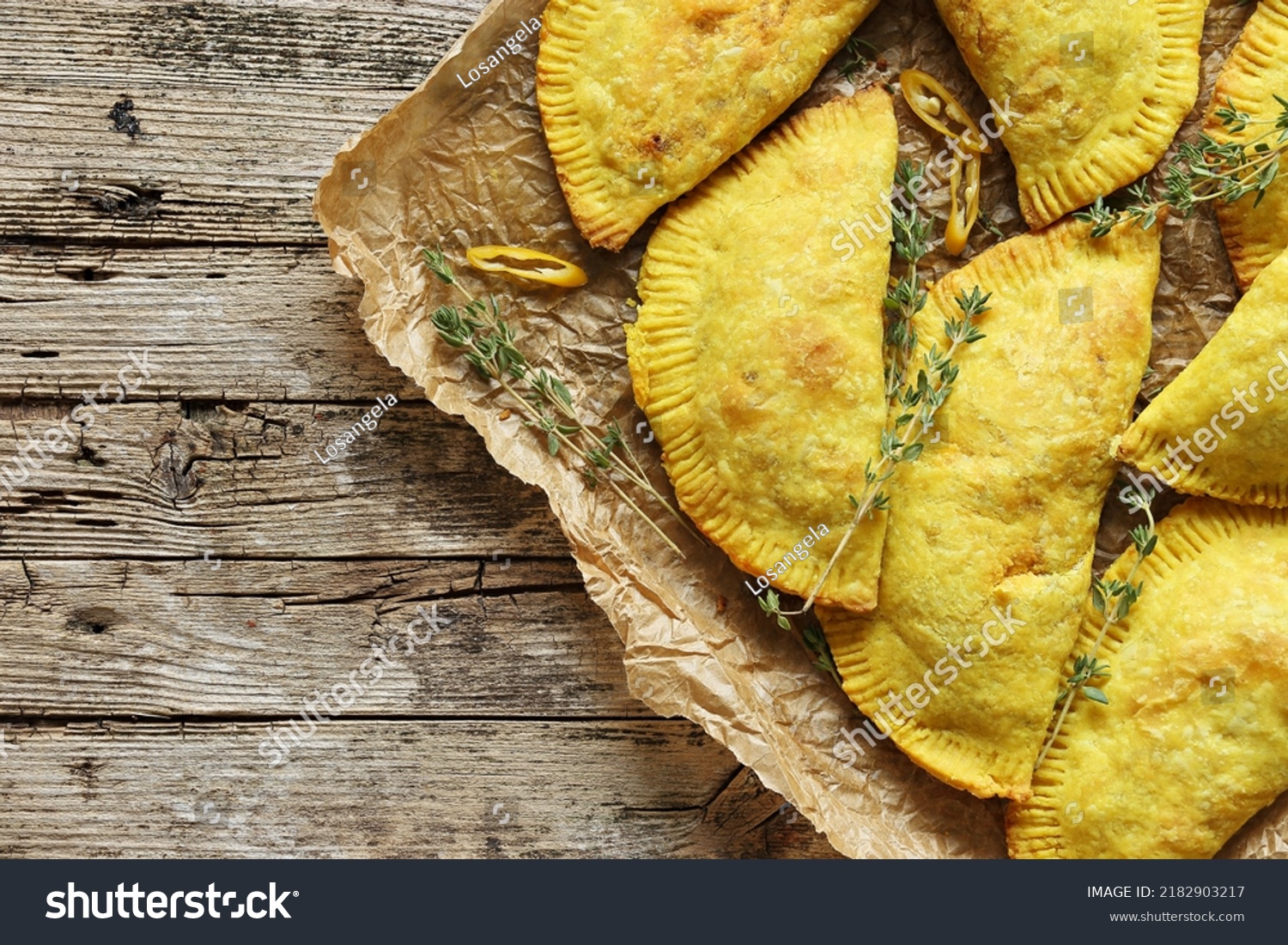 Jamaican Beef Patties Authentic Jamaicam Meet Stock Photo 2182903217 ...