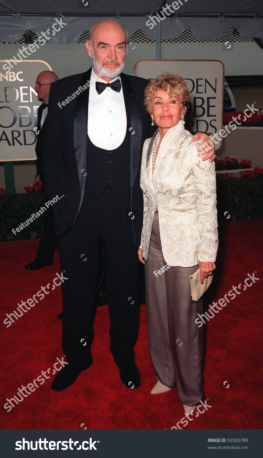 24jan99 Actor Sean Connery Wife Golden Stock Photo (edit Now) 93505789