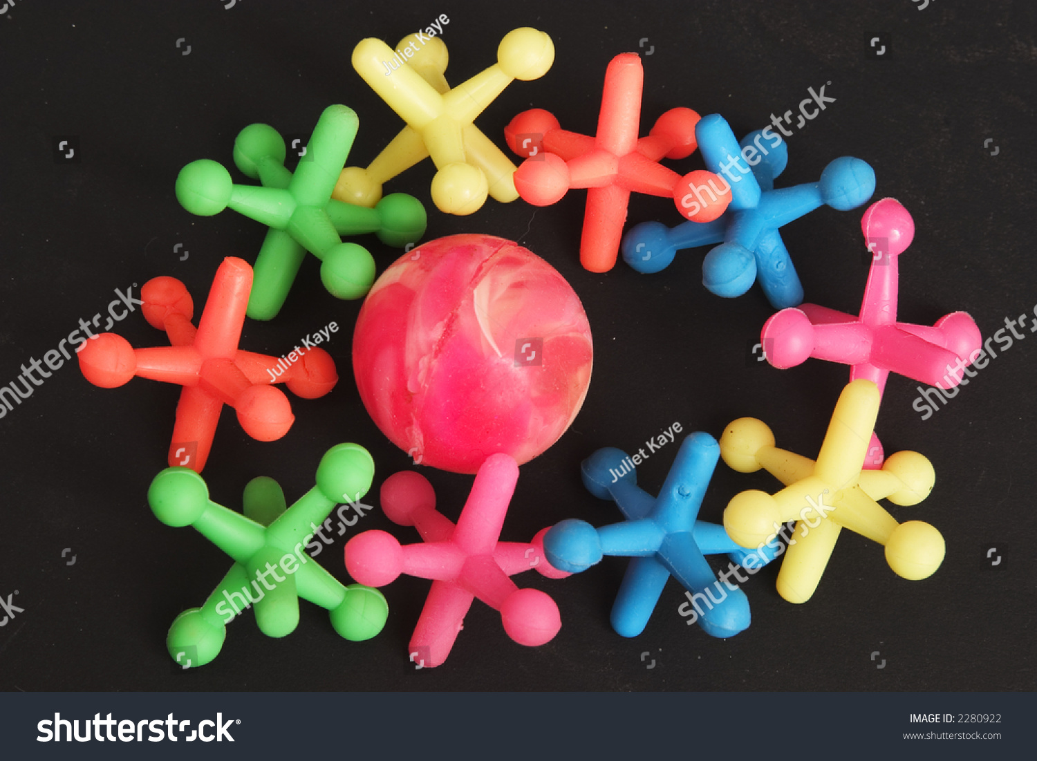 10 Jax Ball Colorful Game Stock Photo 2280922 - Shutterstock