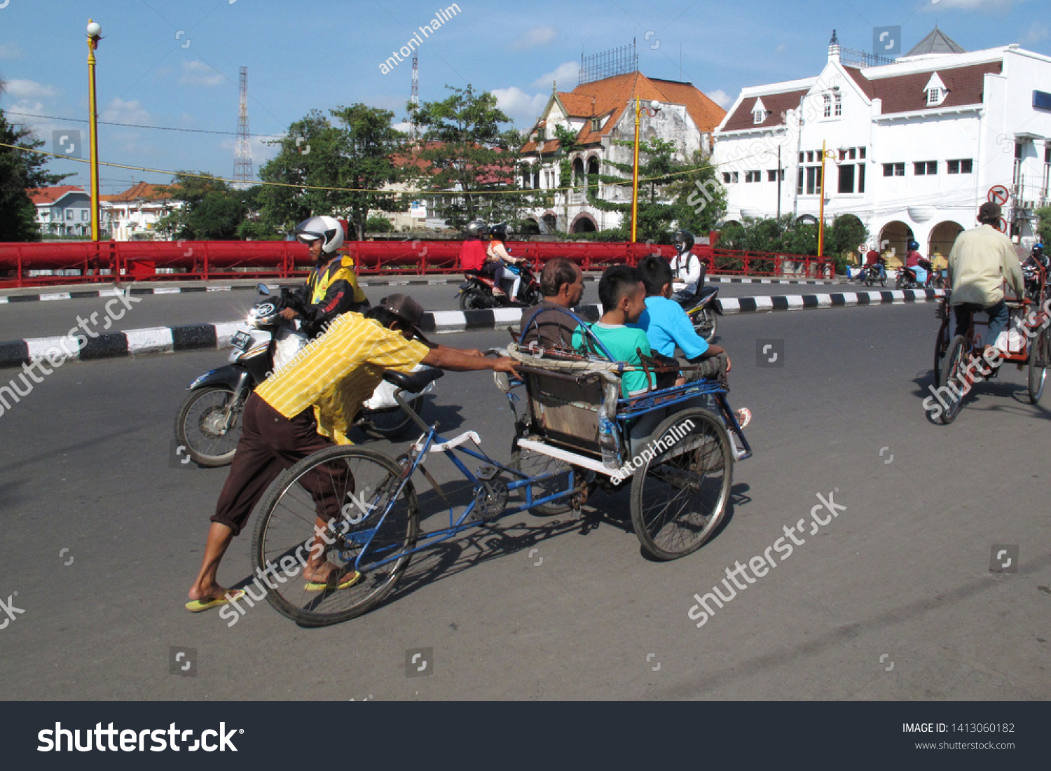 Jembatan Merah Red Bridge Surabaya Bridge Stock Photo (Edit Now) 1413060182