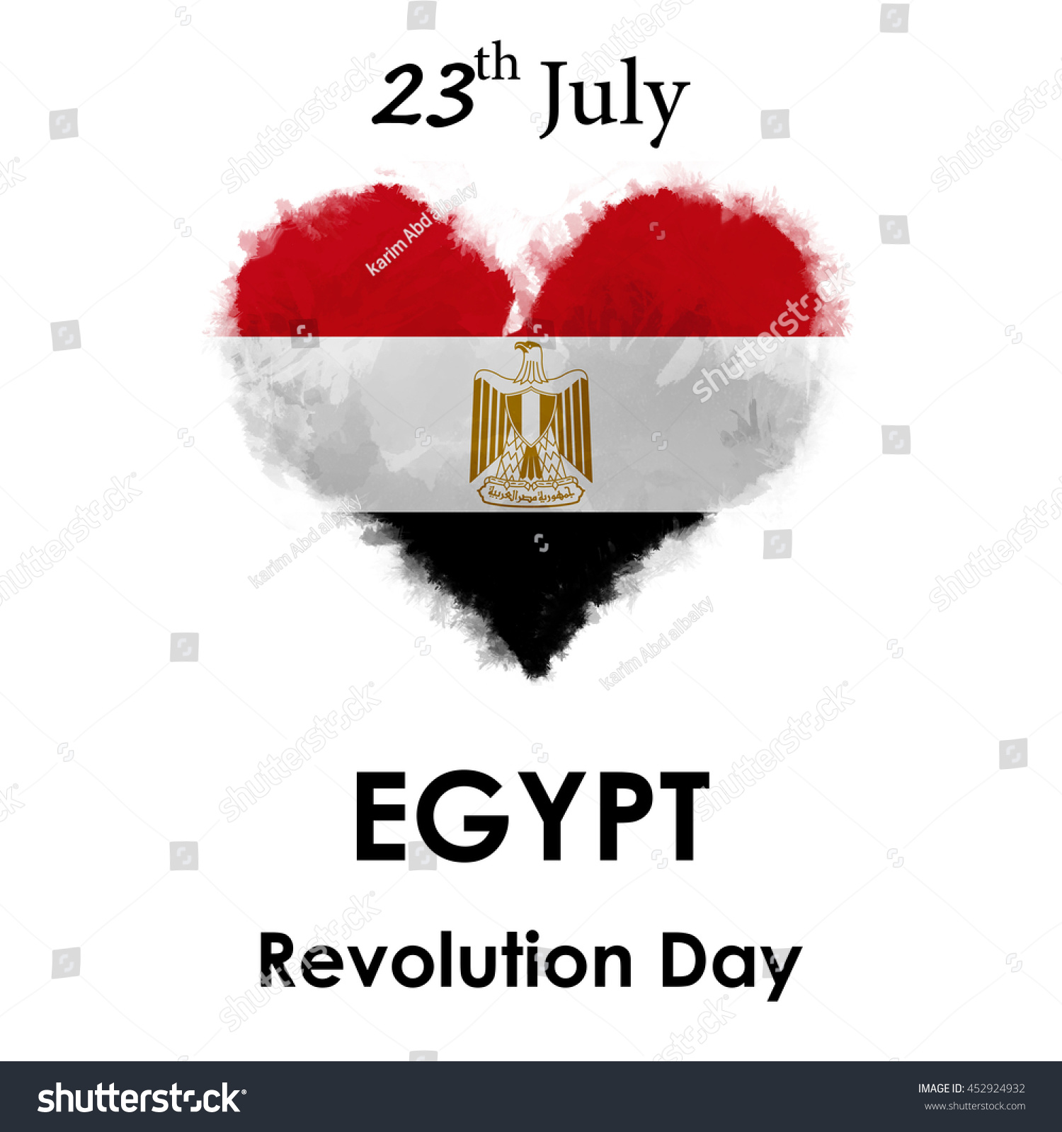 23 July Egypt Revolution Day Stock Illustration