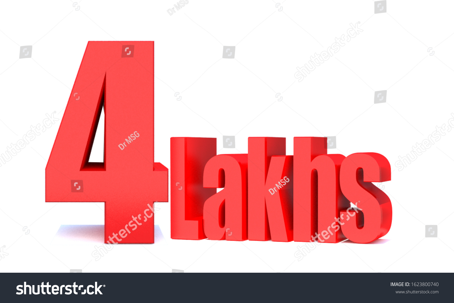 4 Lakhs Word On White Background Stock Illustration 1623800740 ...