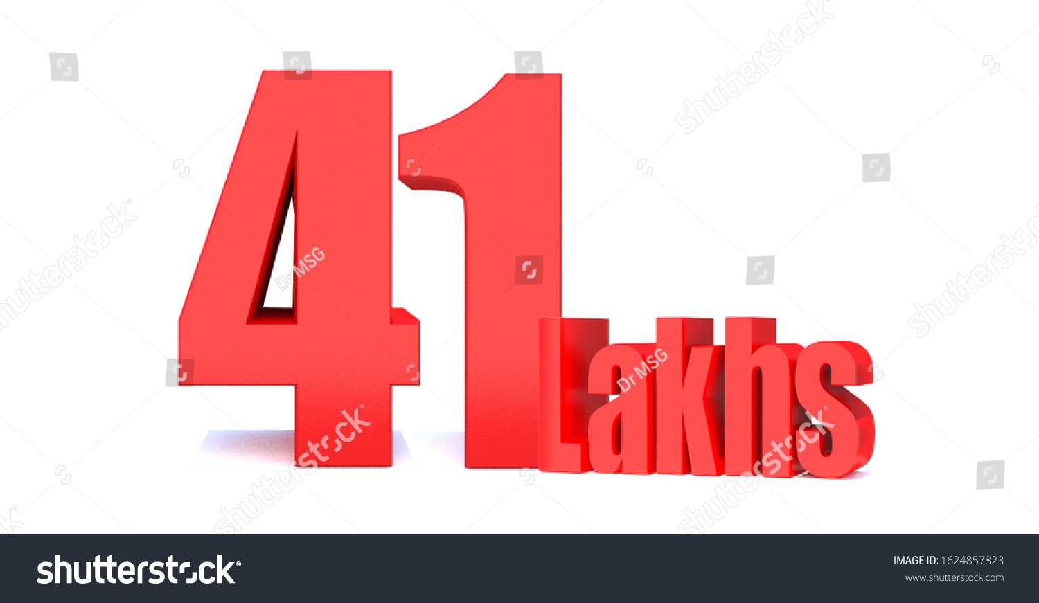 41 Lakhs Word On White Background Stock Illustration 1624857823 ...