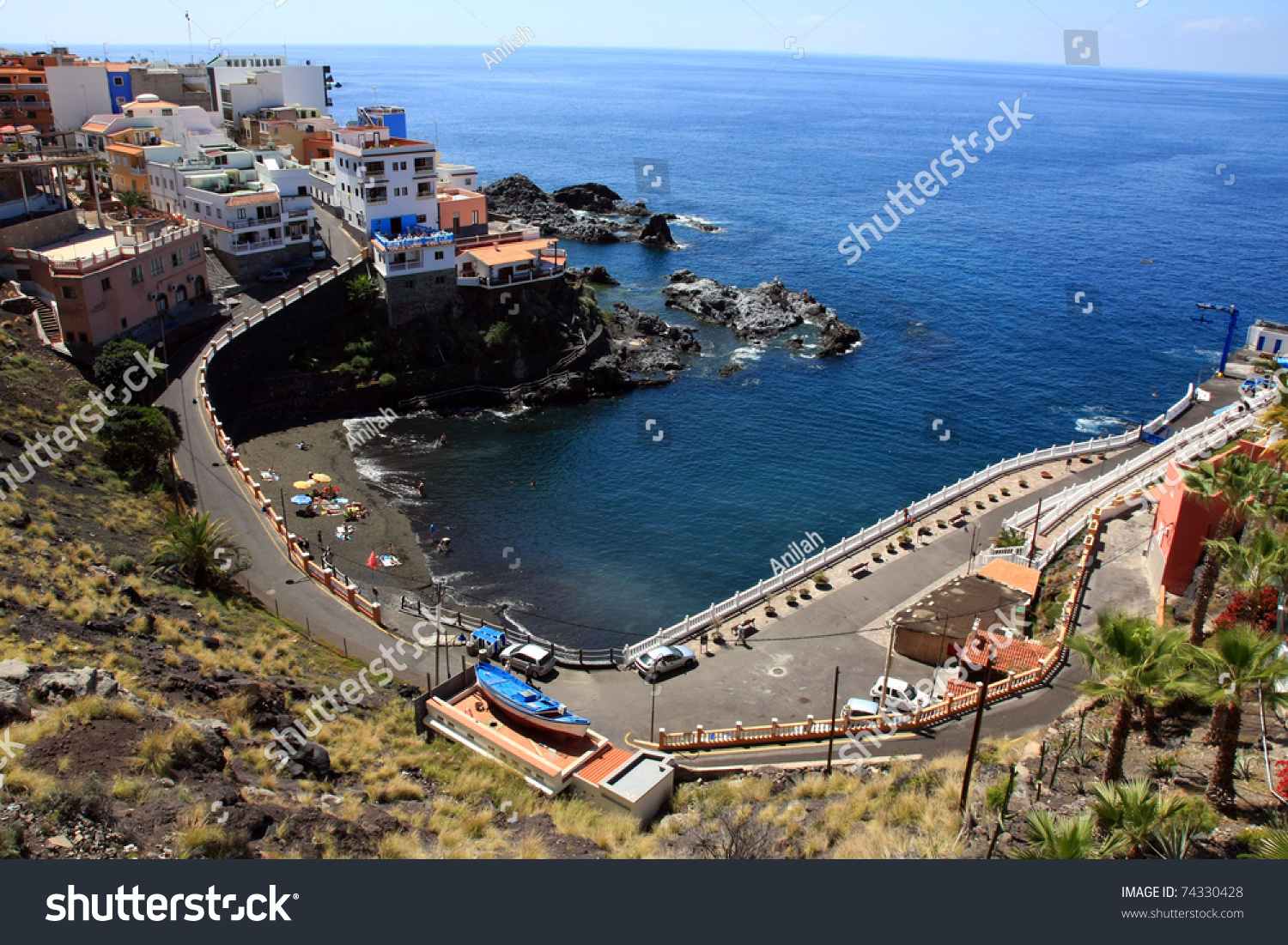 Landscape In Puerto Santiago, Los Gigantes, Tenerife, Spain Stock Photo ...