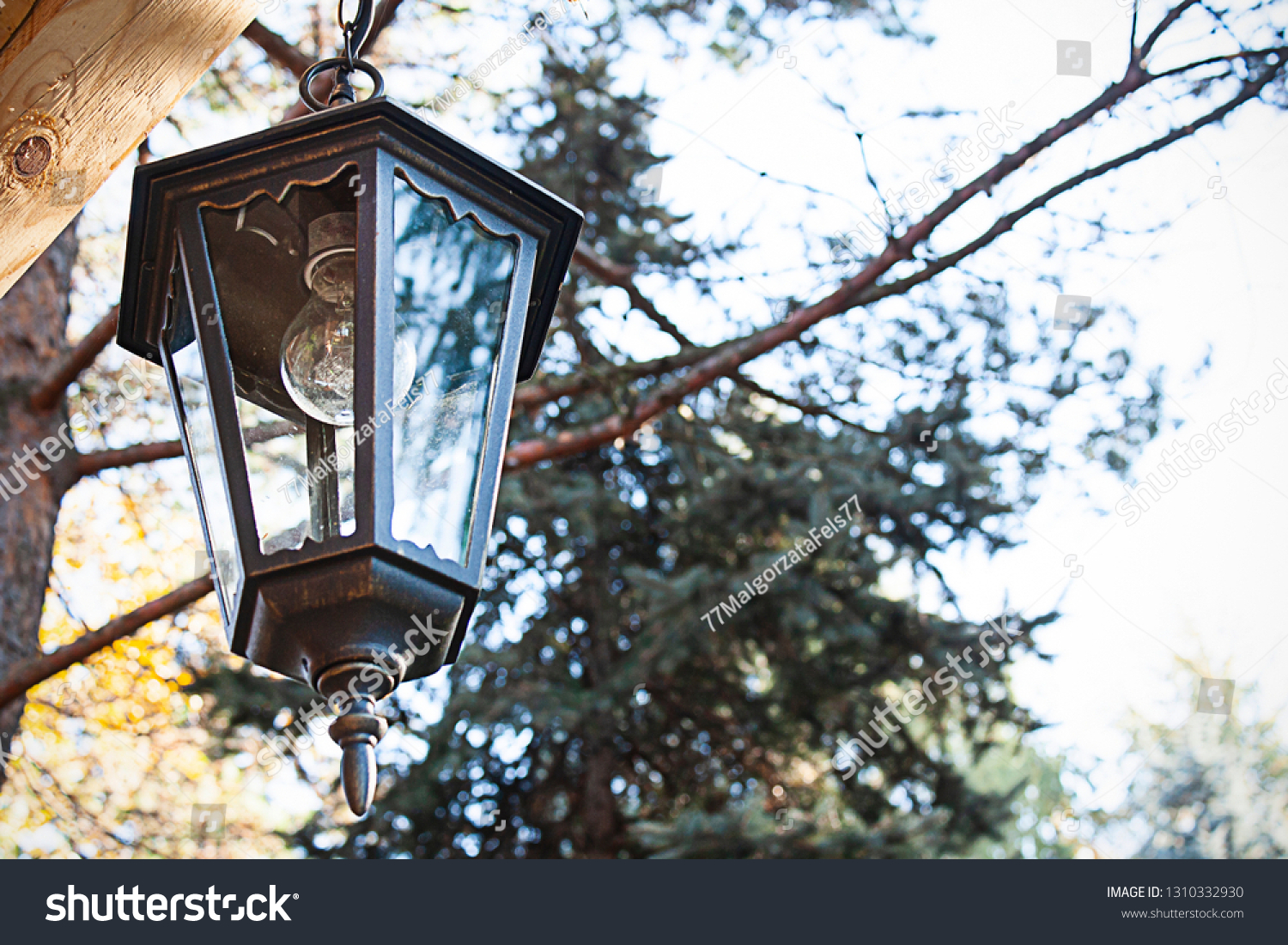 Light Bulb Closed Lamp Post Hanging Stock Photo 1310332930 | Shutterstock