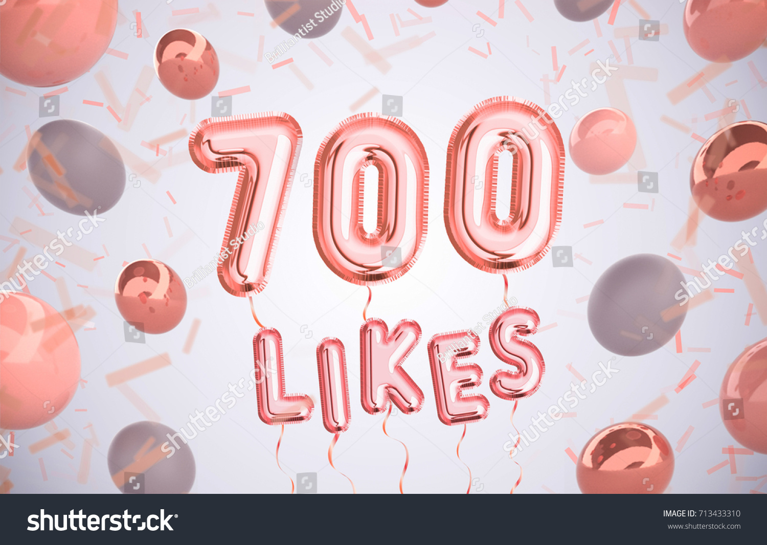 700 Like Seven Hundred Likes Followers Stock Illustration