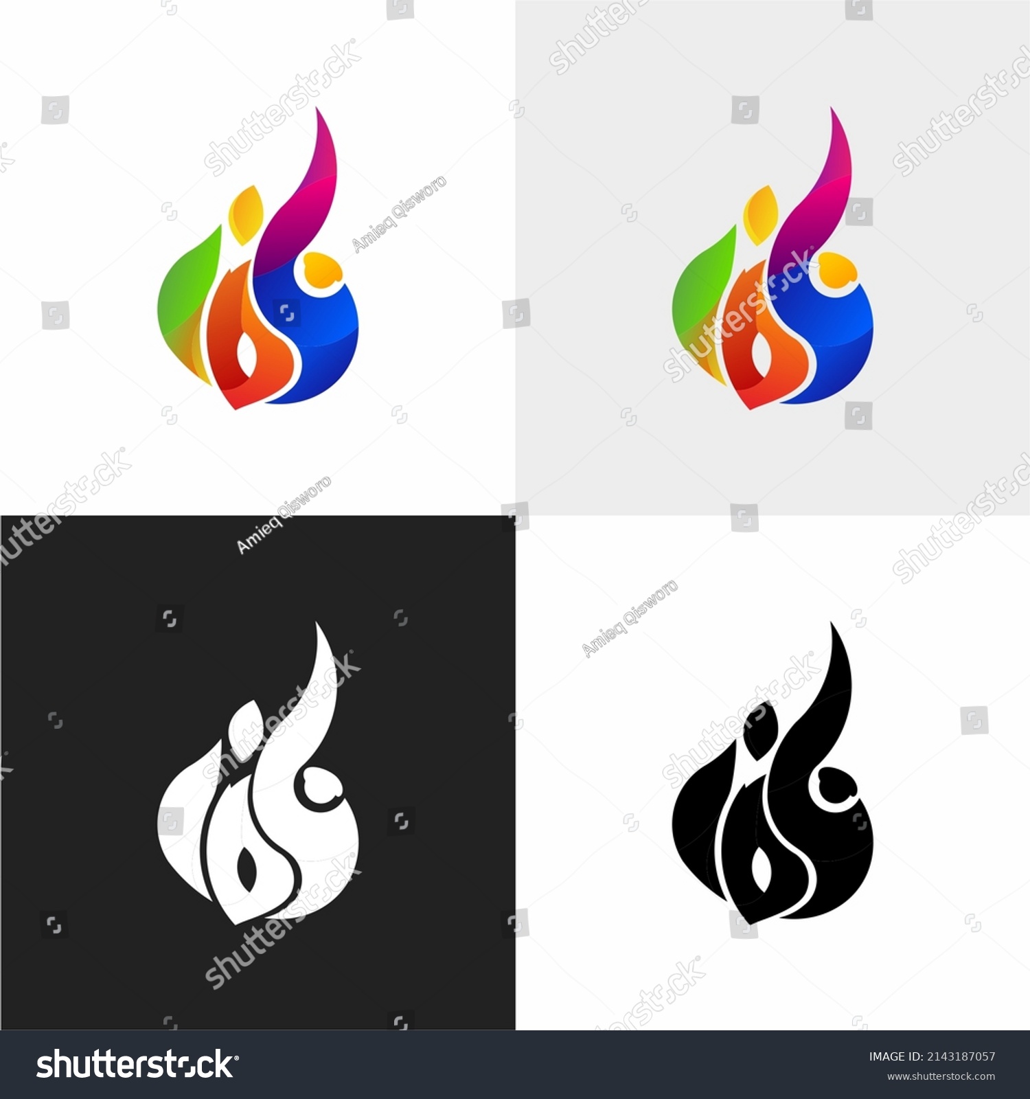 104 Logo Basic On Fire Shape Stock Illustration 2143187057 | Shutterstock
