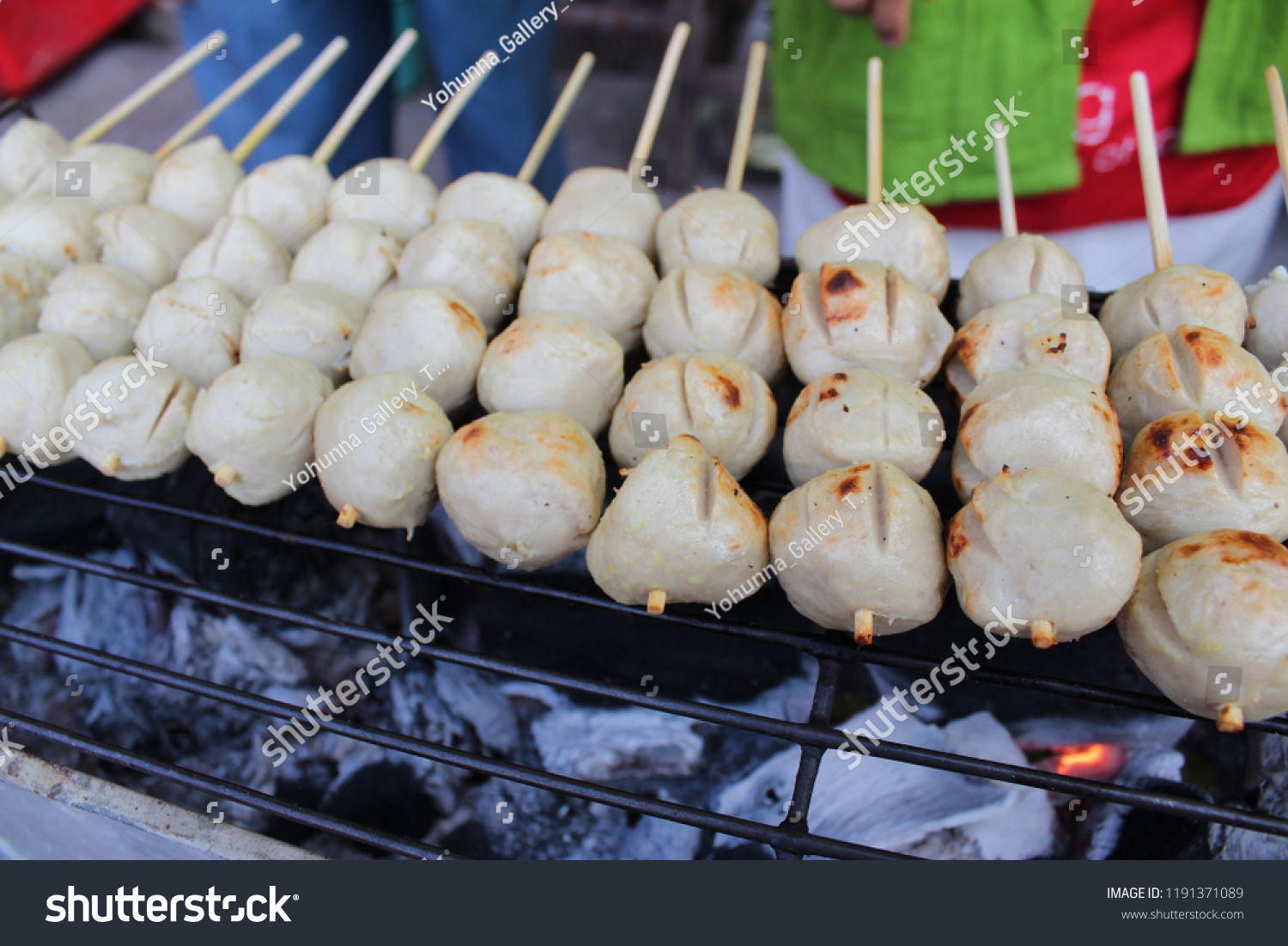 Look Chin Ping Pork Meatball Grilledthai Stock Photo Edit Now