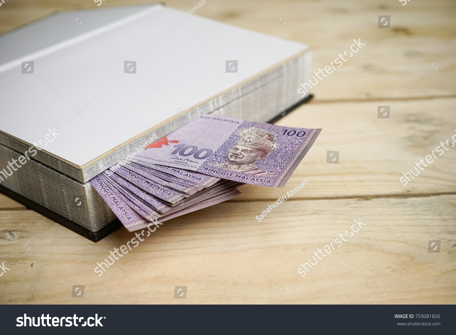 100 Malaysian Ringgit Banknotes Book Stock Photo (Edit Now) 759081826