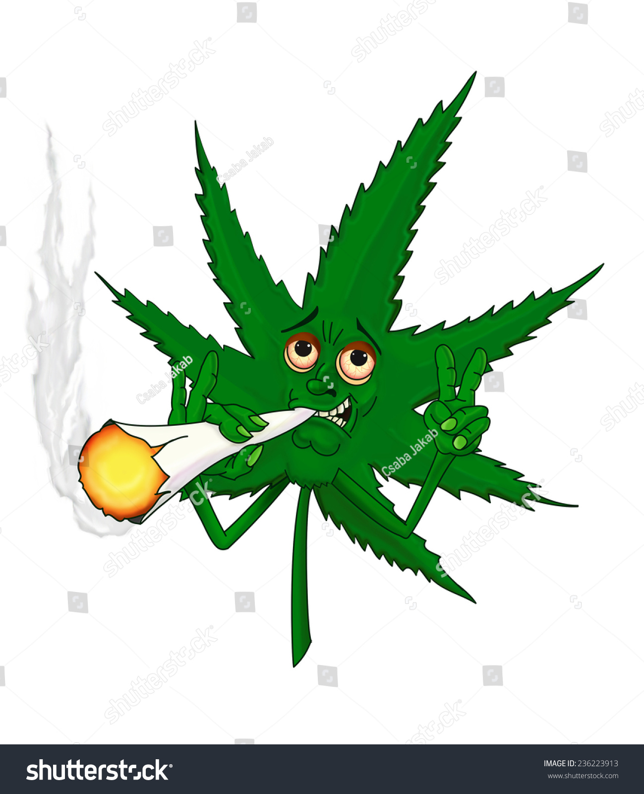 Marijuana Leaf Character Stock Photo 236223913 : Shutterstock