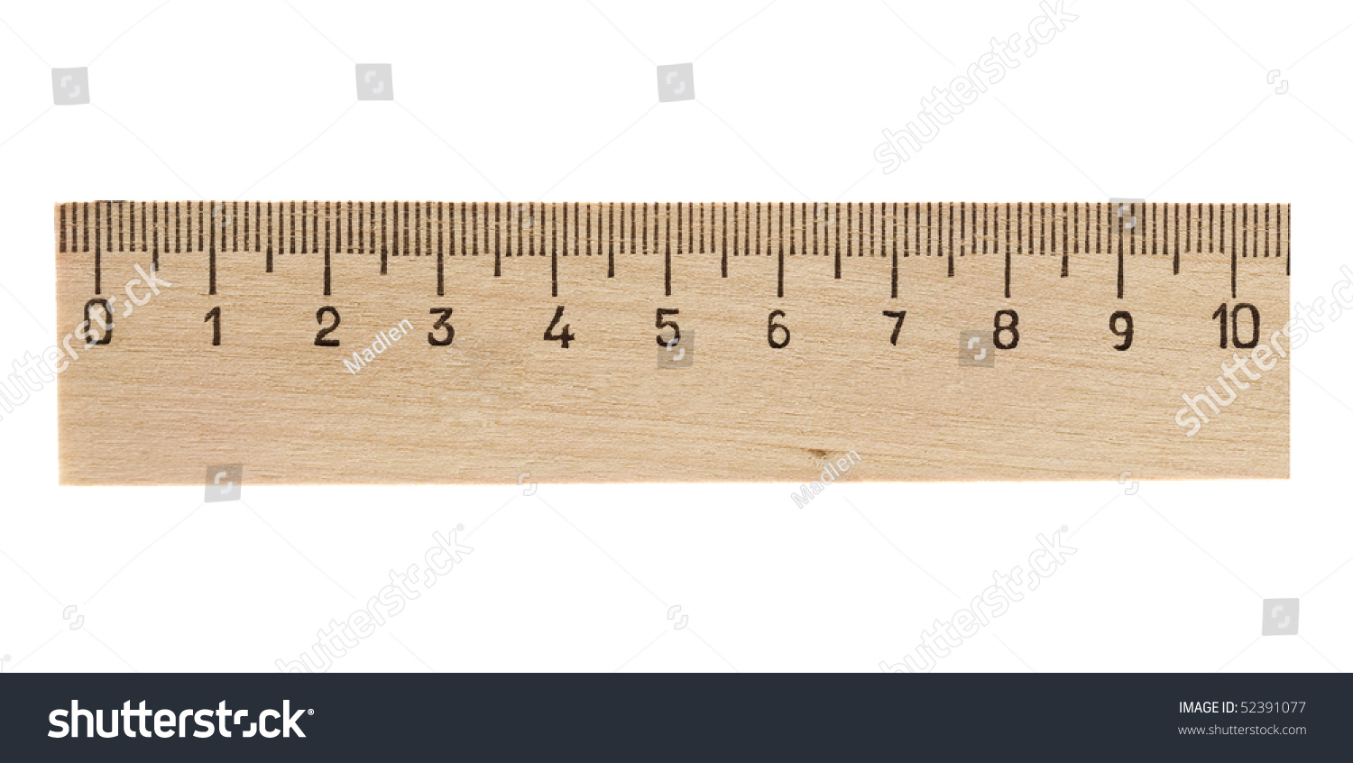 Measuring Wooden Ruler Straightedge On White Stock Photo 52391077 ...