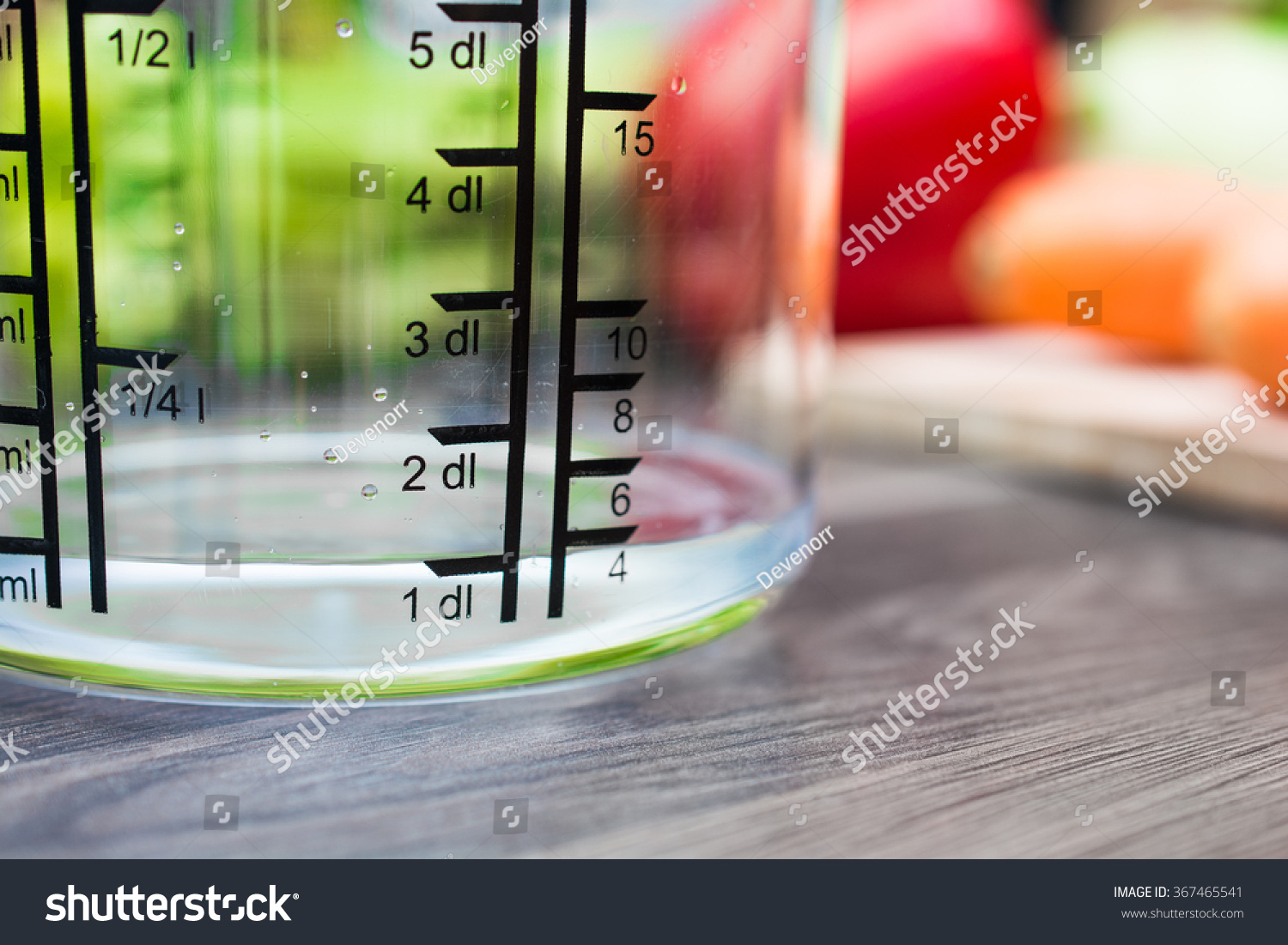 100ml 1dl Water Measuring Cup On Stock Photo Edit Now