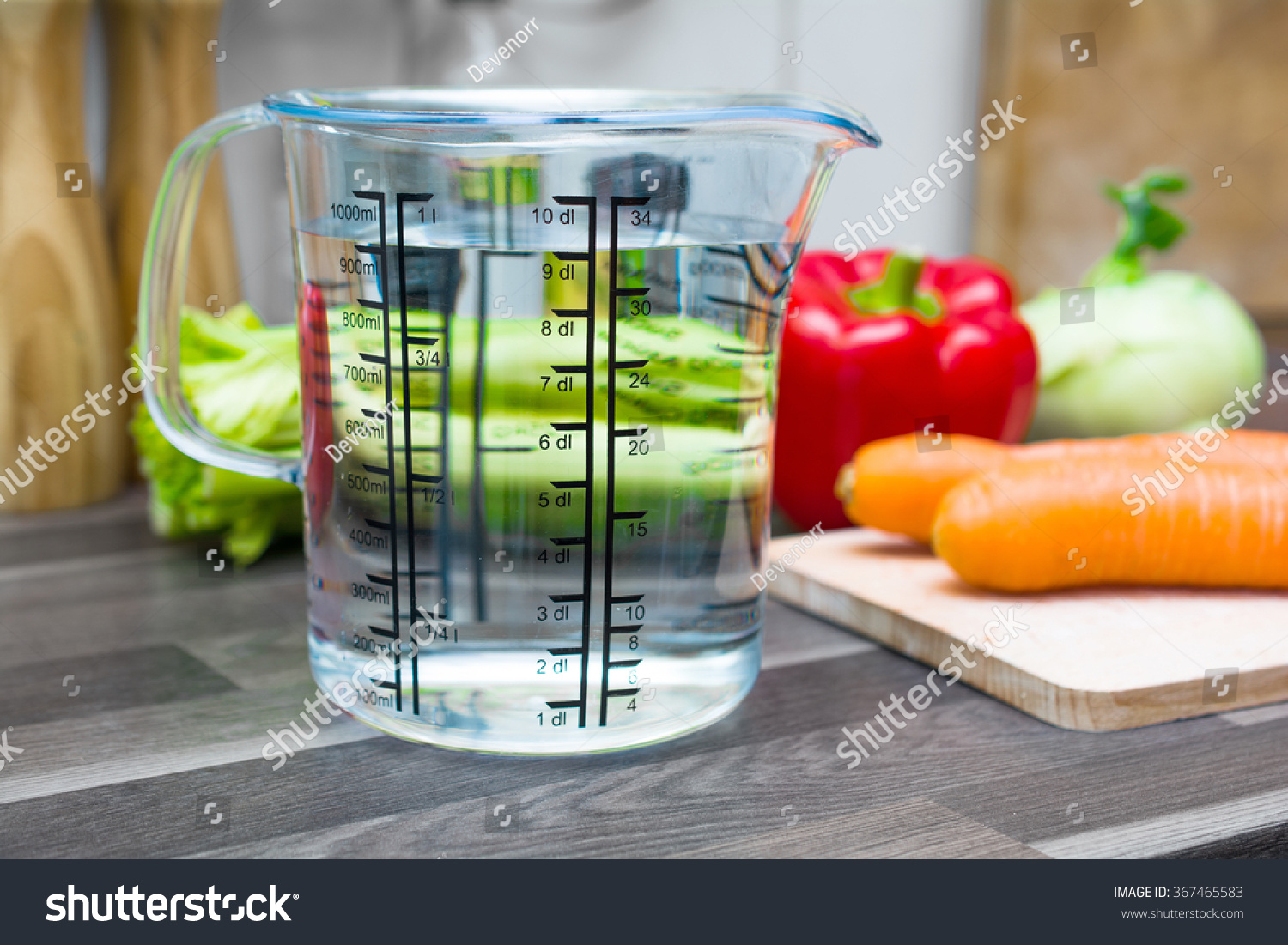 900ml 9dl Water Measuring Cup On Stock Photo Edit Now