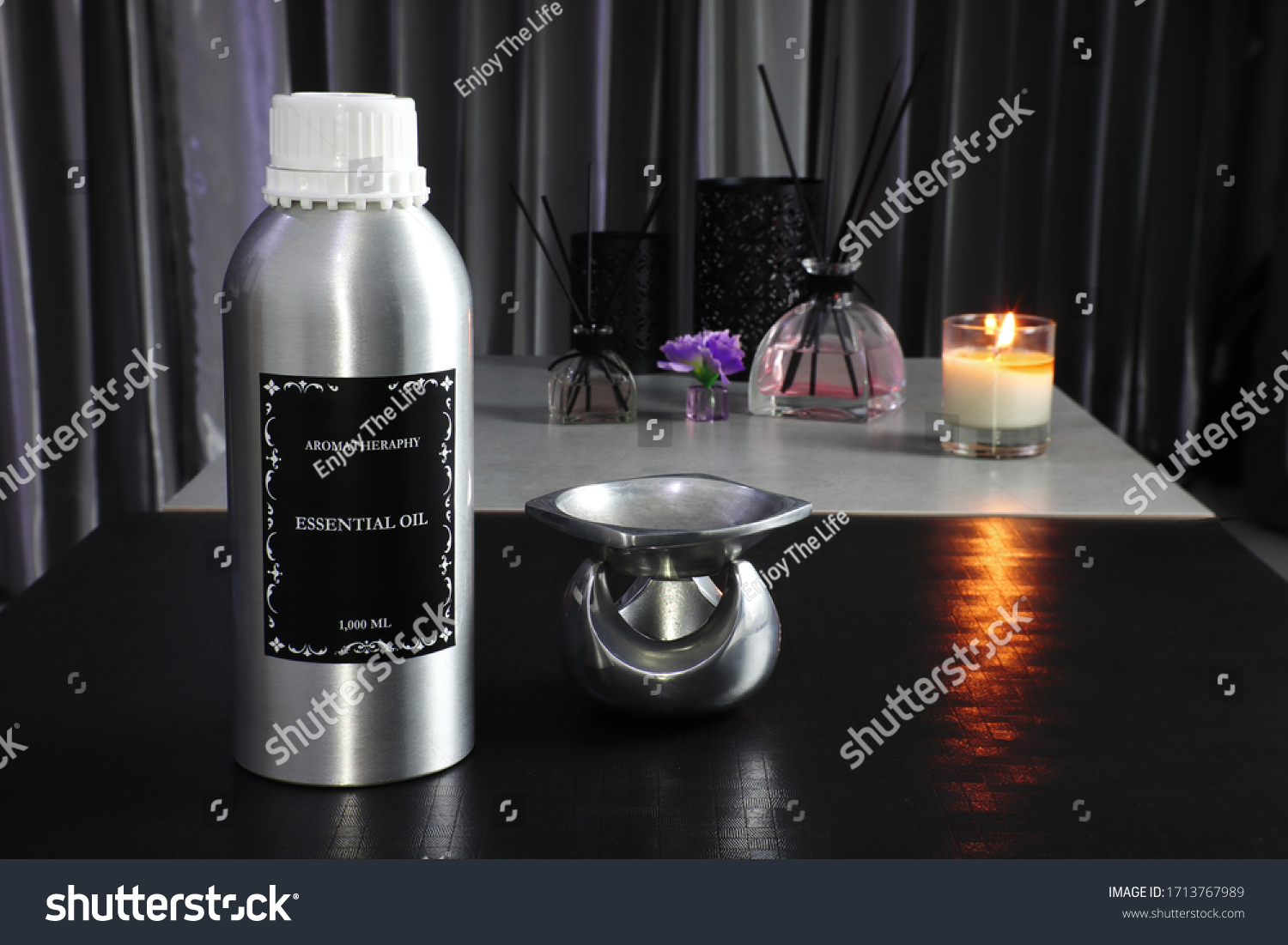 1000 Ml Litre Essential Oil Aluminium Stock Photo Edit Now