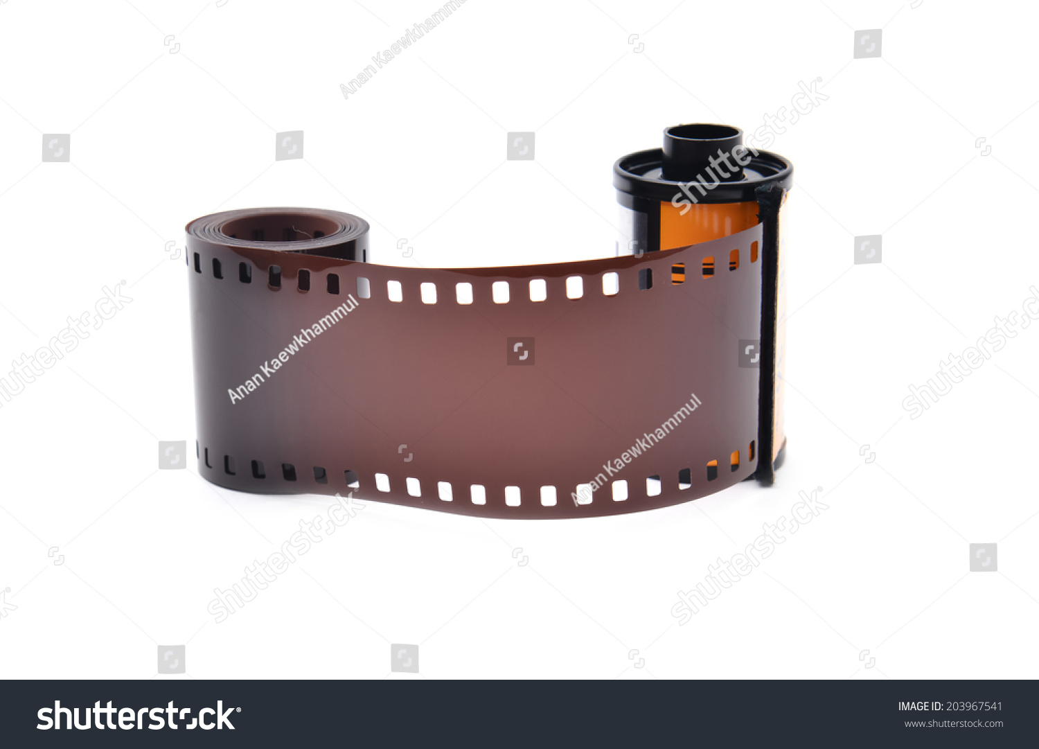 35 Mm Film Cartridge On White Background Stock Photo 203967541 ...