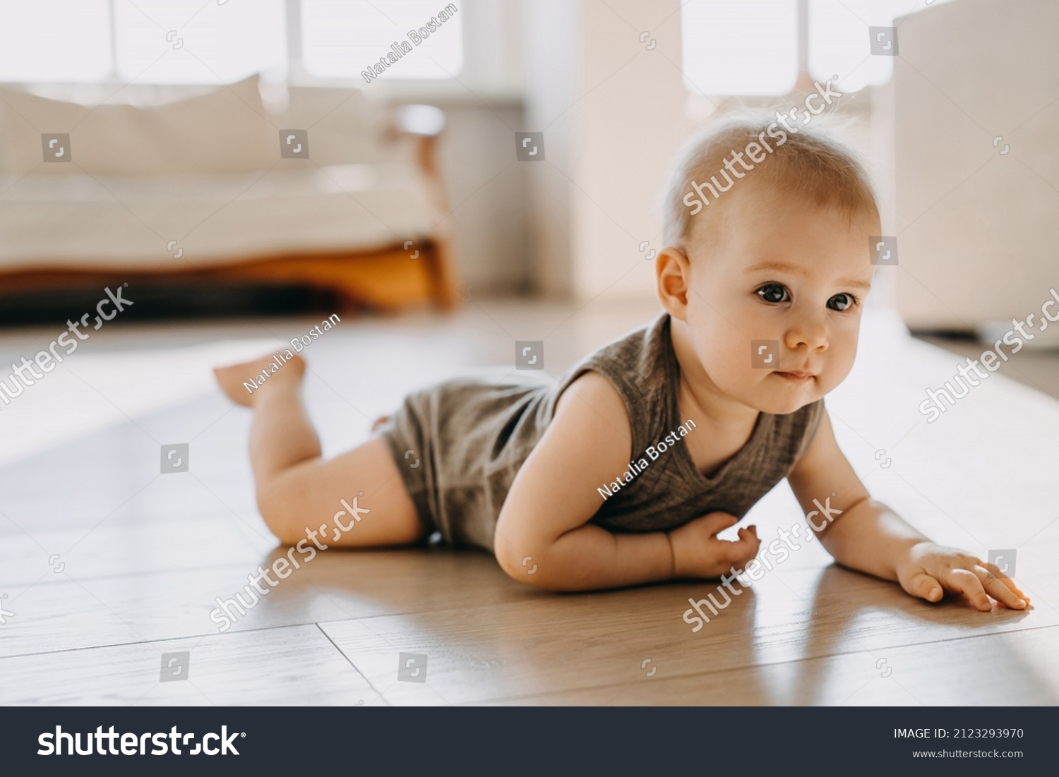 8 Months Old Baby Crawling On Stock Photo 2123293970 | Shutterstock