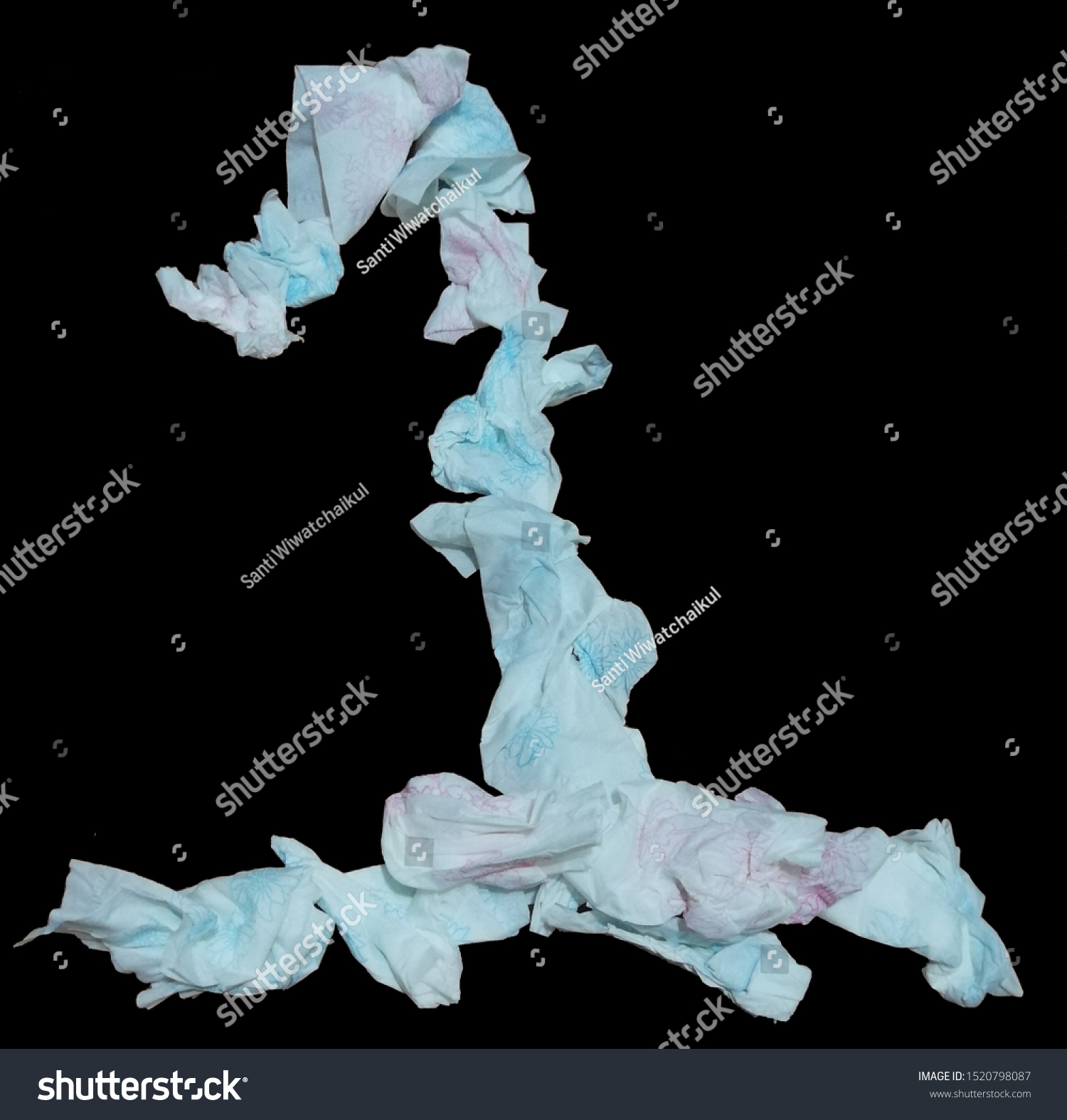 Number 1 Used Tissue Paper Black Stock Photo 1520798087 | Shutterstock