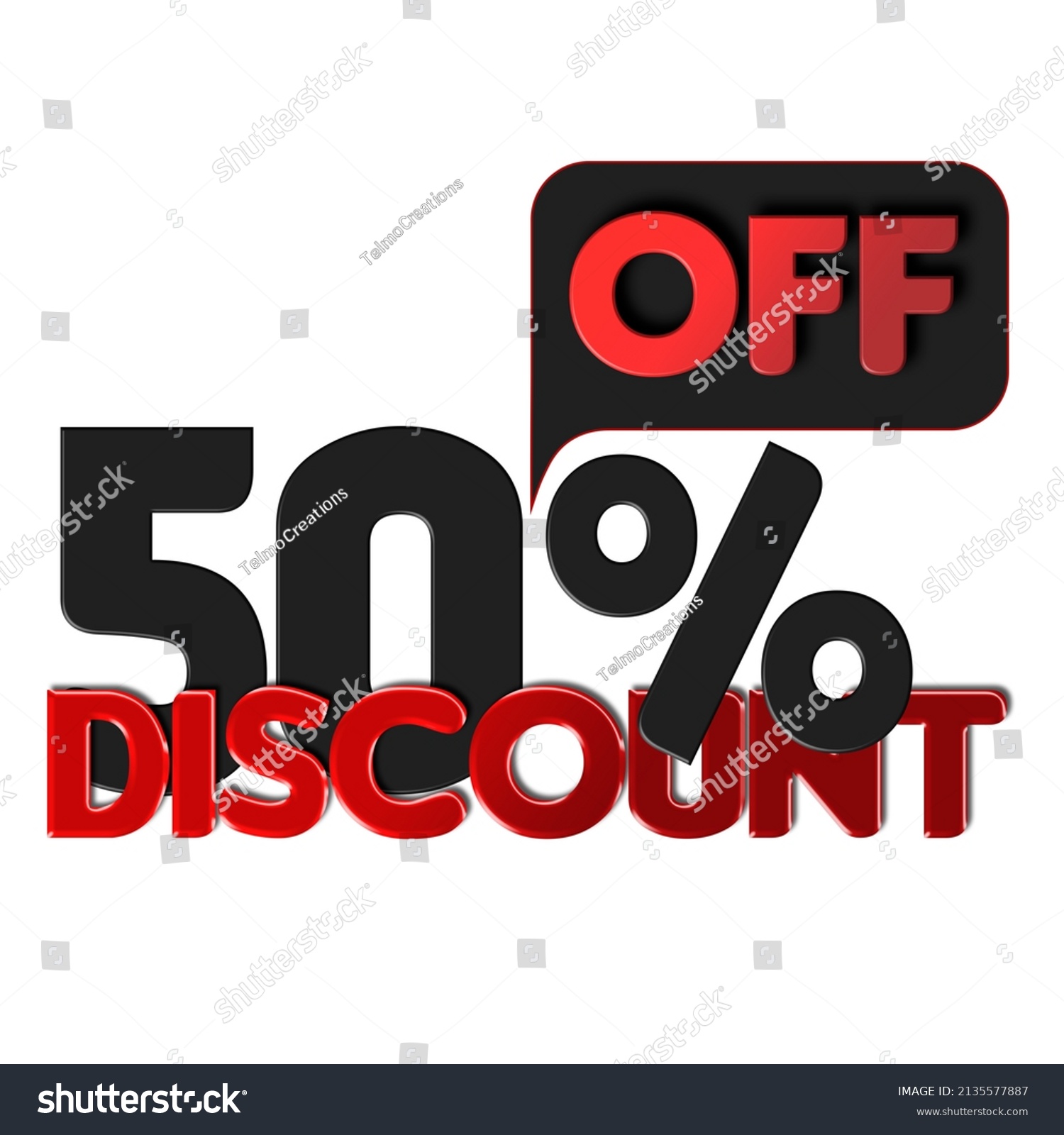 50 Off Discount Art Percentage Montage Stock Illustration 2135577887 ...