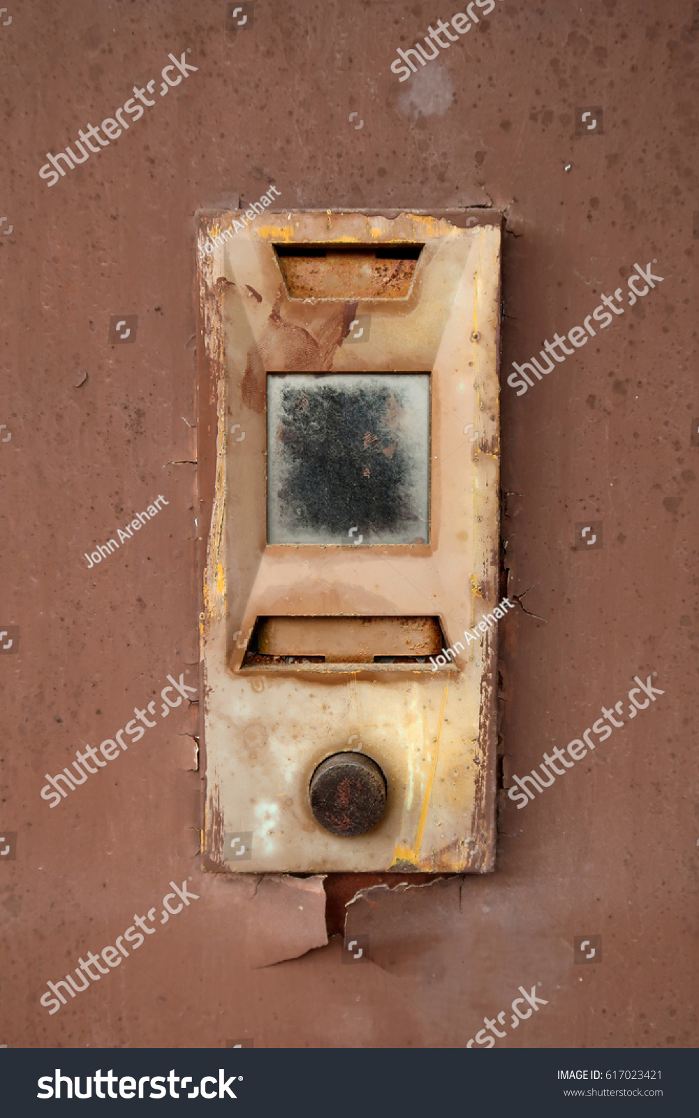 Old Fashioned Doorbell On Typical American Stock Photo Edit Now