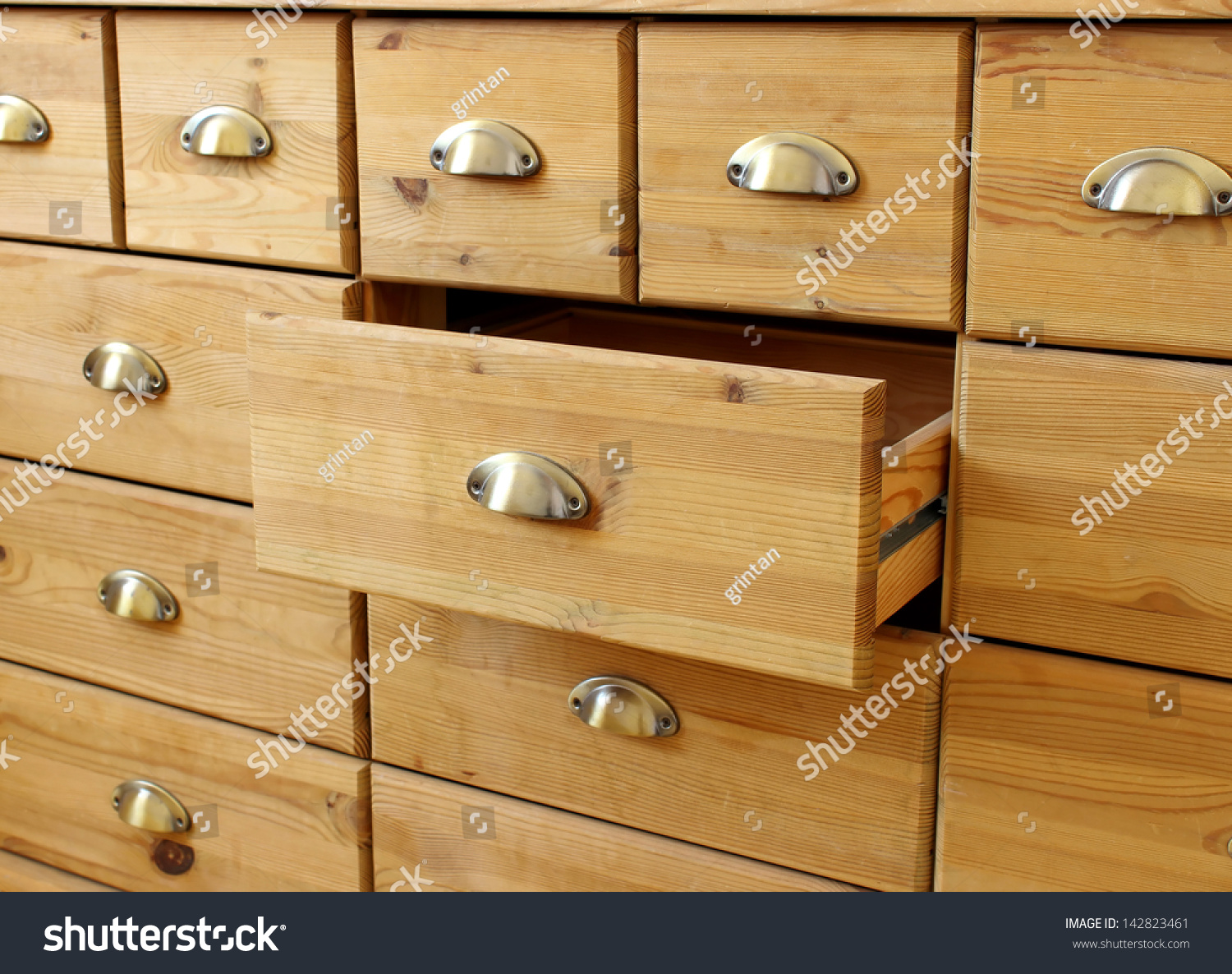 Old Wooden Antique Chest Drawers Metal Stock Photo Edit Now