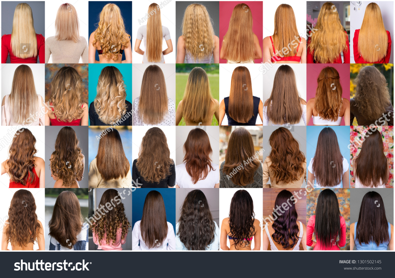 Different Types Female Hair Style Stock Photo Edit Now 1301502145