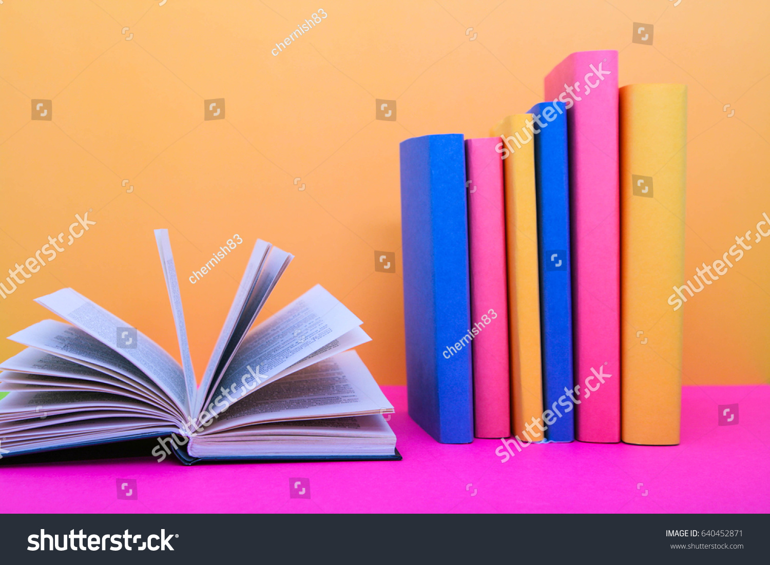 Open Book Yellow Background Stock Photo 640452871 | Shutterstock