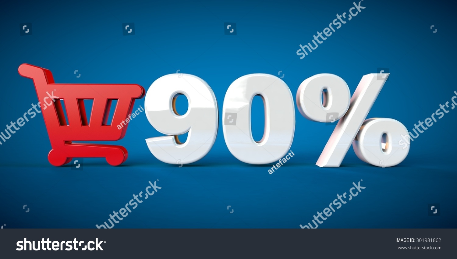 90 Percent Discount Shopping Cart Online Stock Illustration 90 Percent Discount Shopping Cart Online Stock Illustration